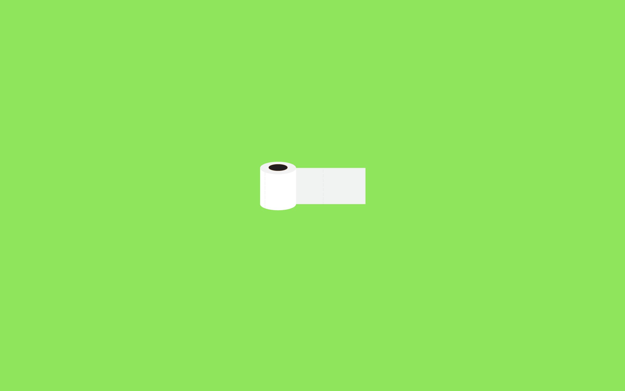 drawing, green, minimalism, picture, toilet paper