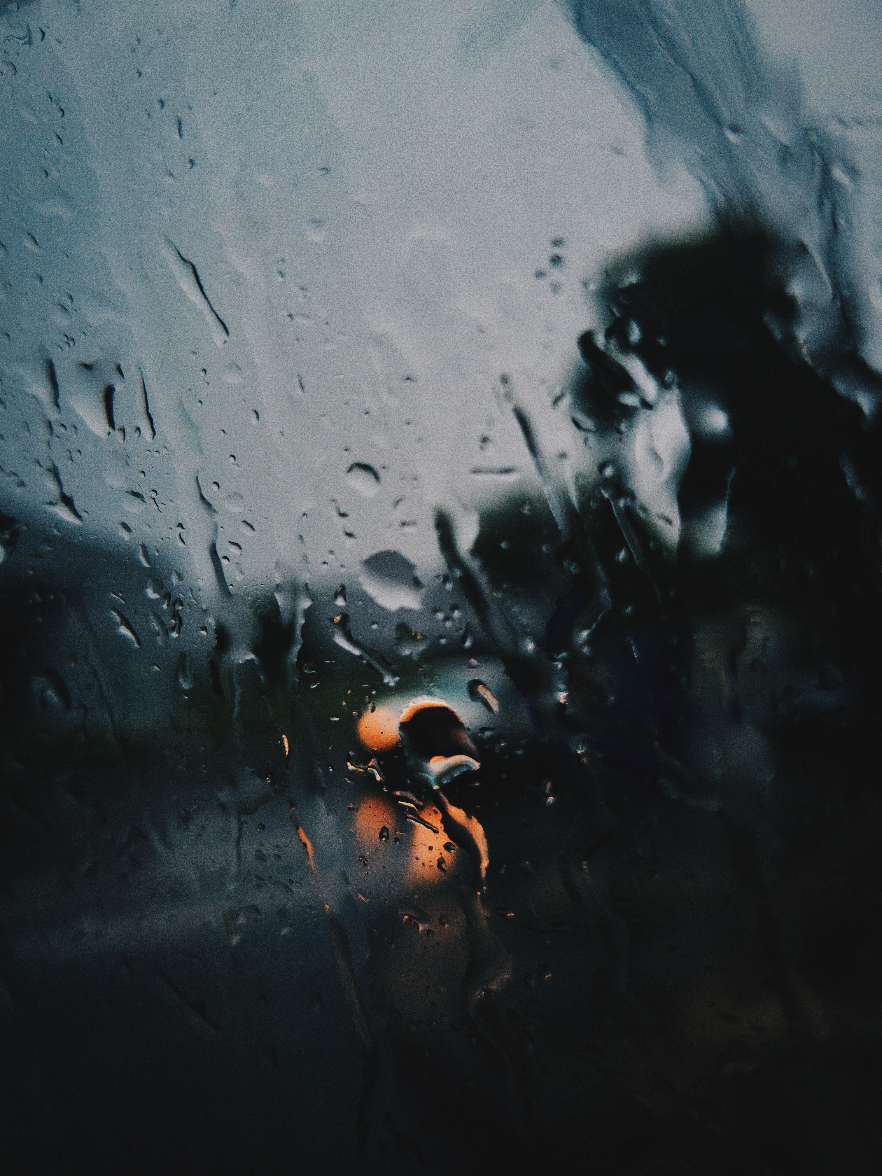 Download mobile wallpaper Humid, Glare, Wet, Drops, Glass, Dark for free.
