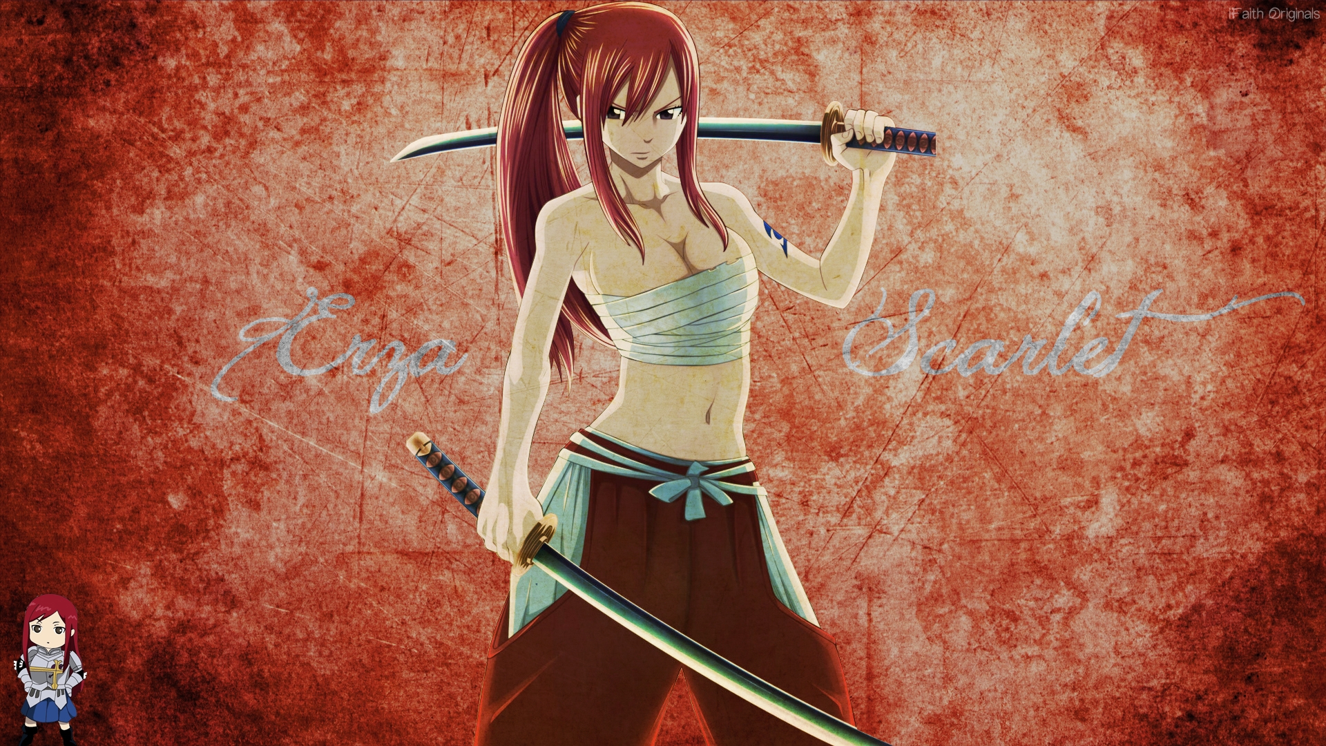 erza scarlet, anime, fairy tail HD wallpaper
