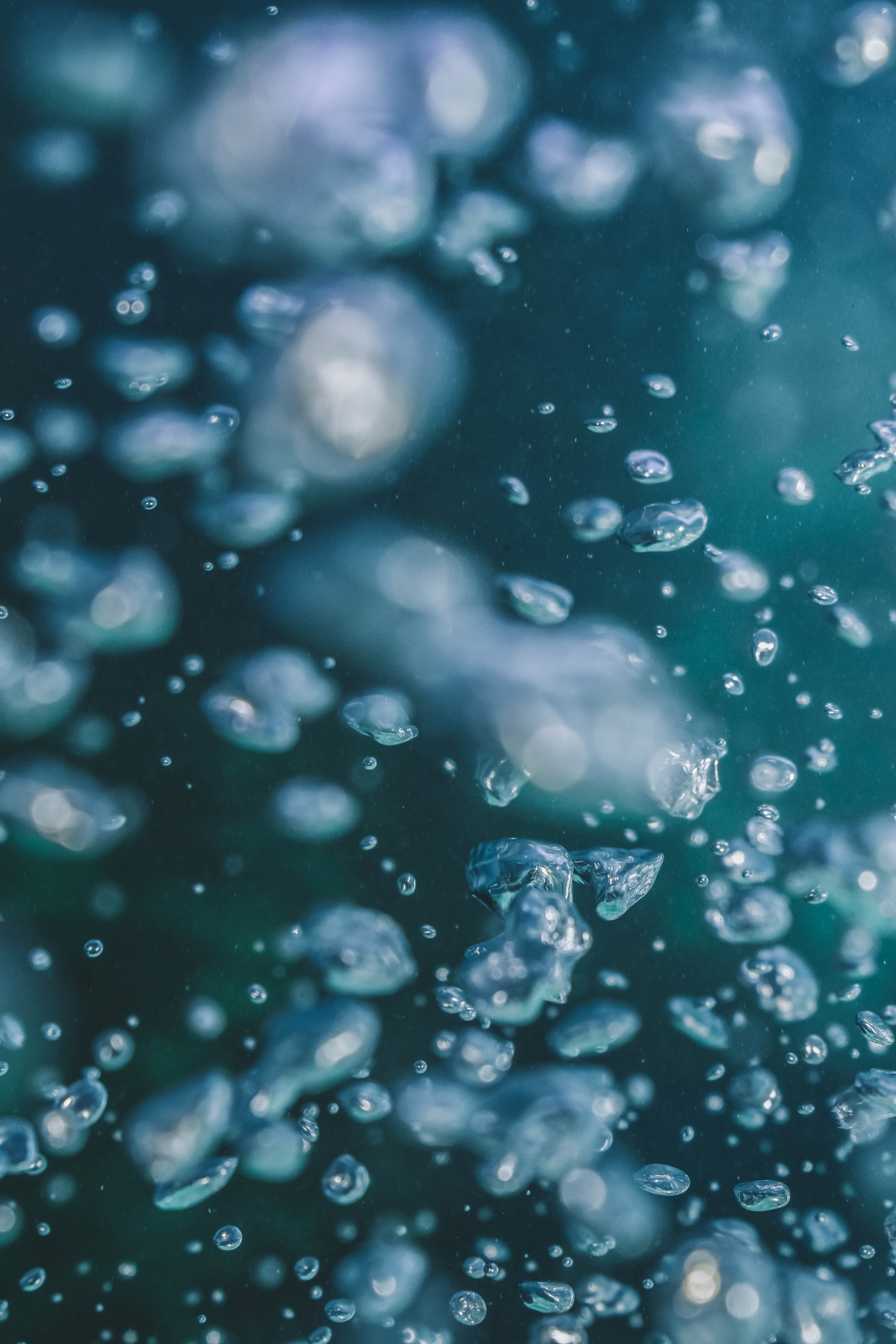 Download mobile wallpaper Macro, Water, Bubbles, Under Water, Underwater for free.