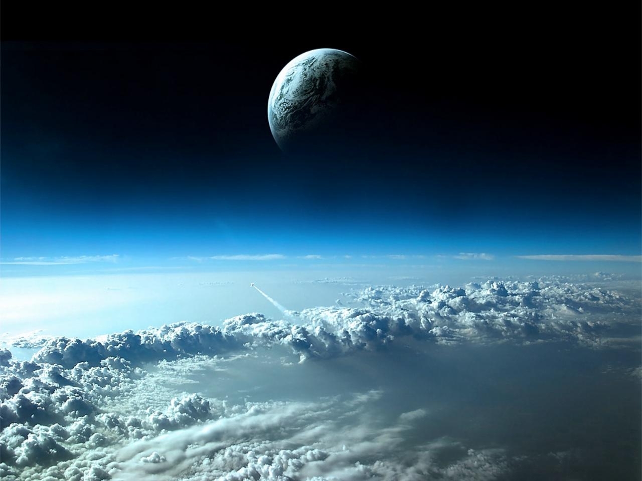 26192 Hintergrundbild herunterladen landschaft, sky, universum, planets, clouds - Bildschirmschoner und Bilder kostenlos