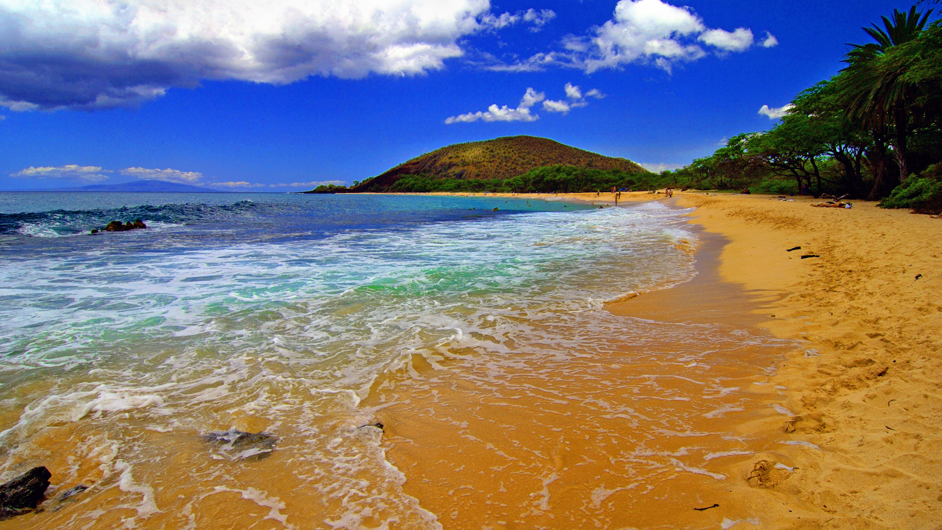Большой остров Гавайи пляж