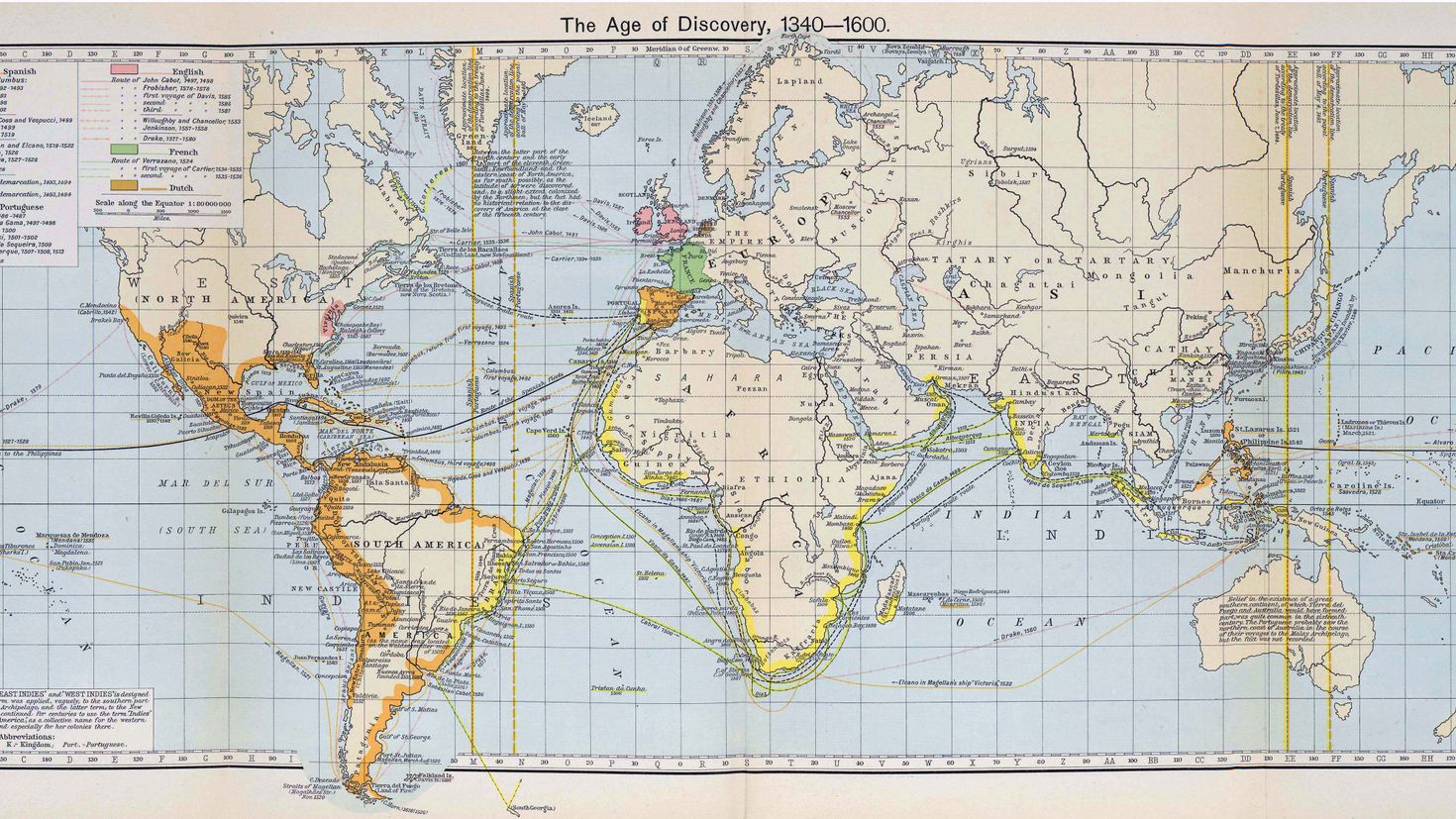 Карта мира 1885 года