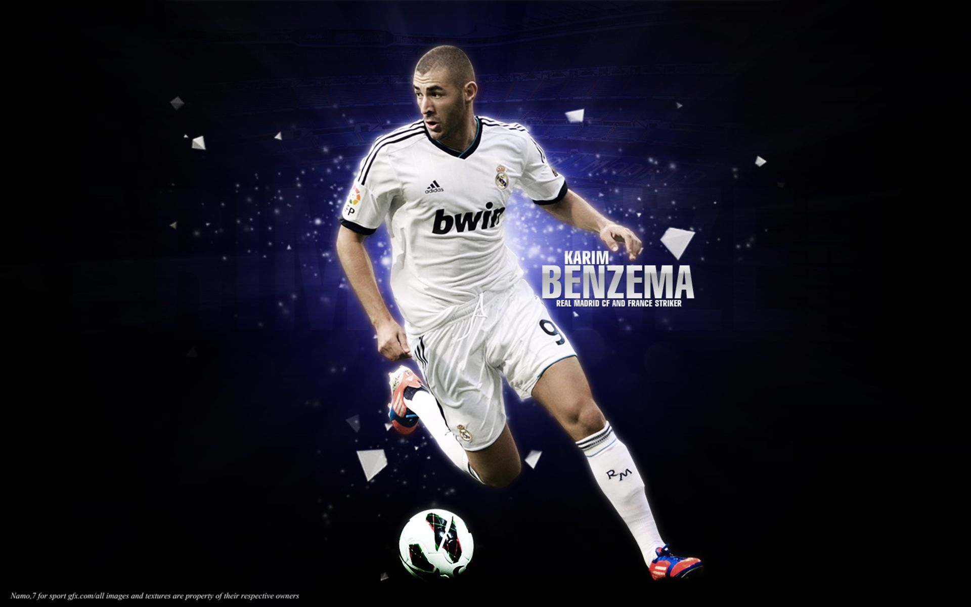 Karim Benzema with black Real Madrid jersey Wallpaper ID:4386