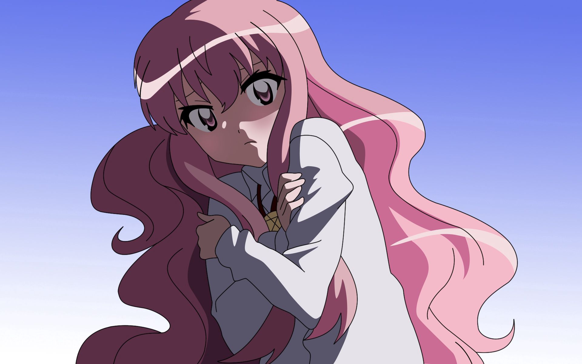 73455 descargar fondo de pantalla anime, muchacha, rosa, rosado, niña, cabello: protectores de pantalla e imágenes gratis