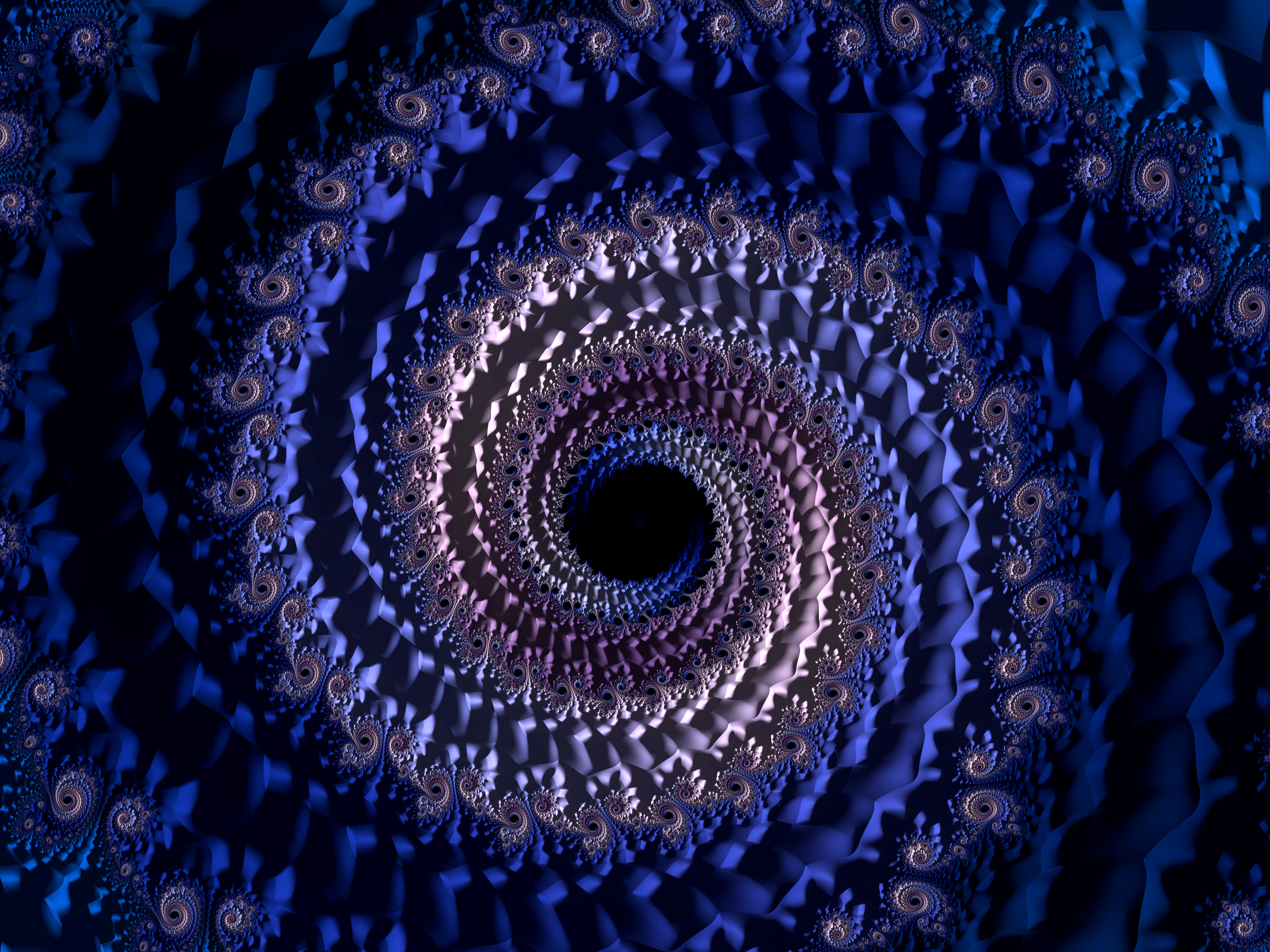 3d, abstract, fractal, funnel, swirling, involute cellphone