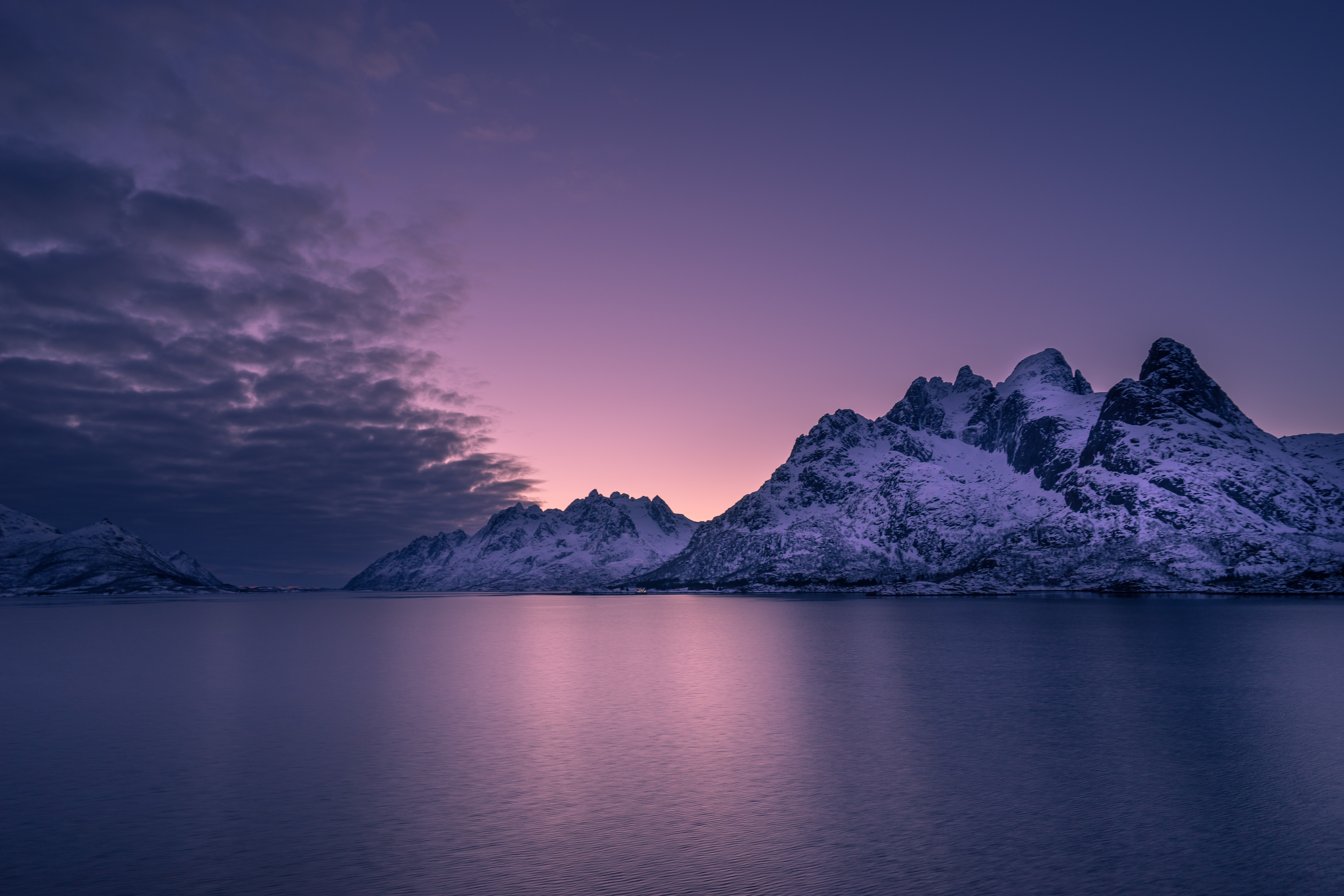 horizon, sunset, sea, nature, mountains, archipelago HD wallpaper
