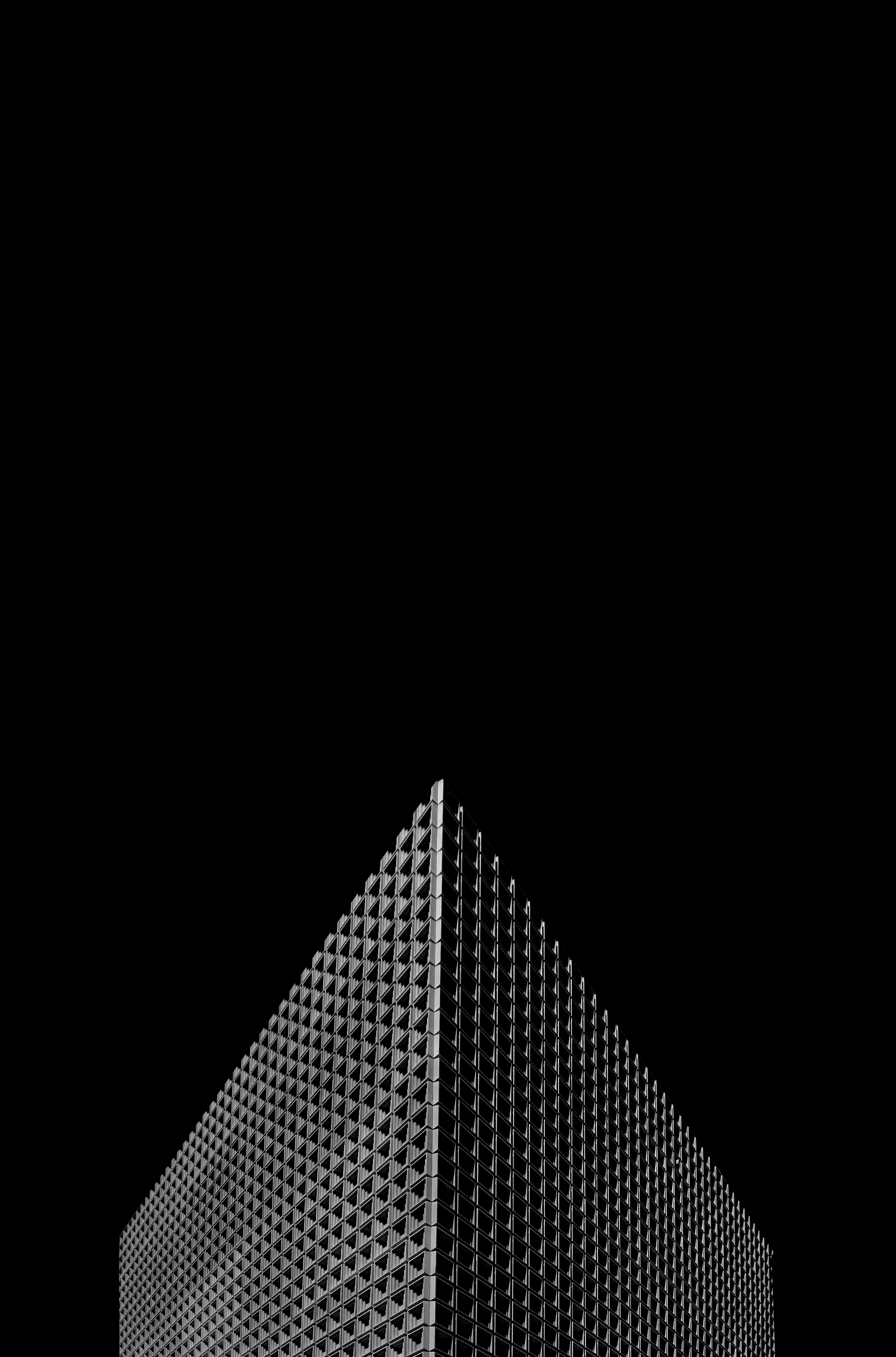 angle, minimalism, architecture, building, dark, corner 4K