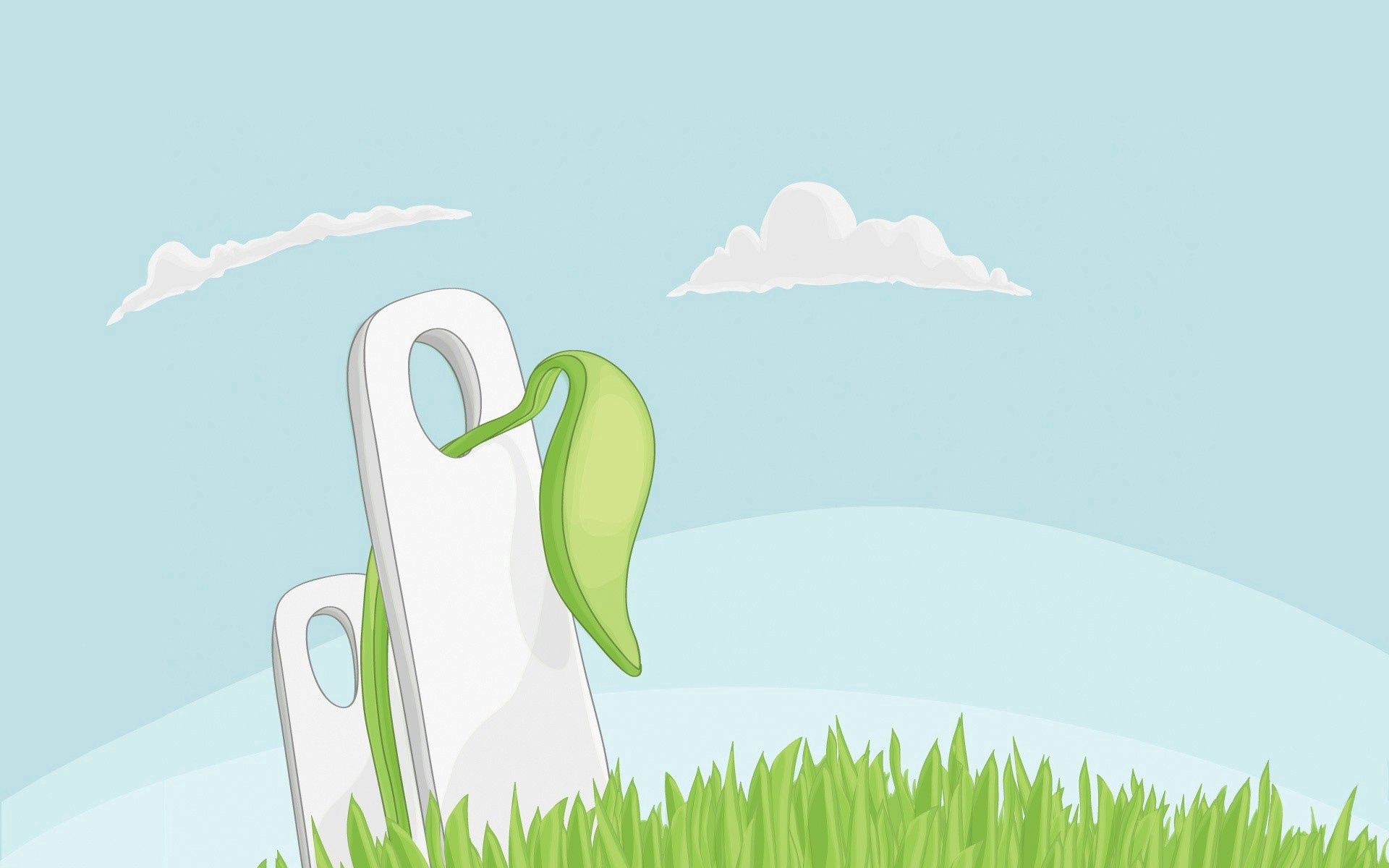 Download mobile wallpaper Fence, Grass, Clouds, Sheet, Leaf, Picture, Drawing, Vector for free.