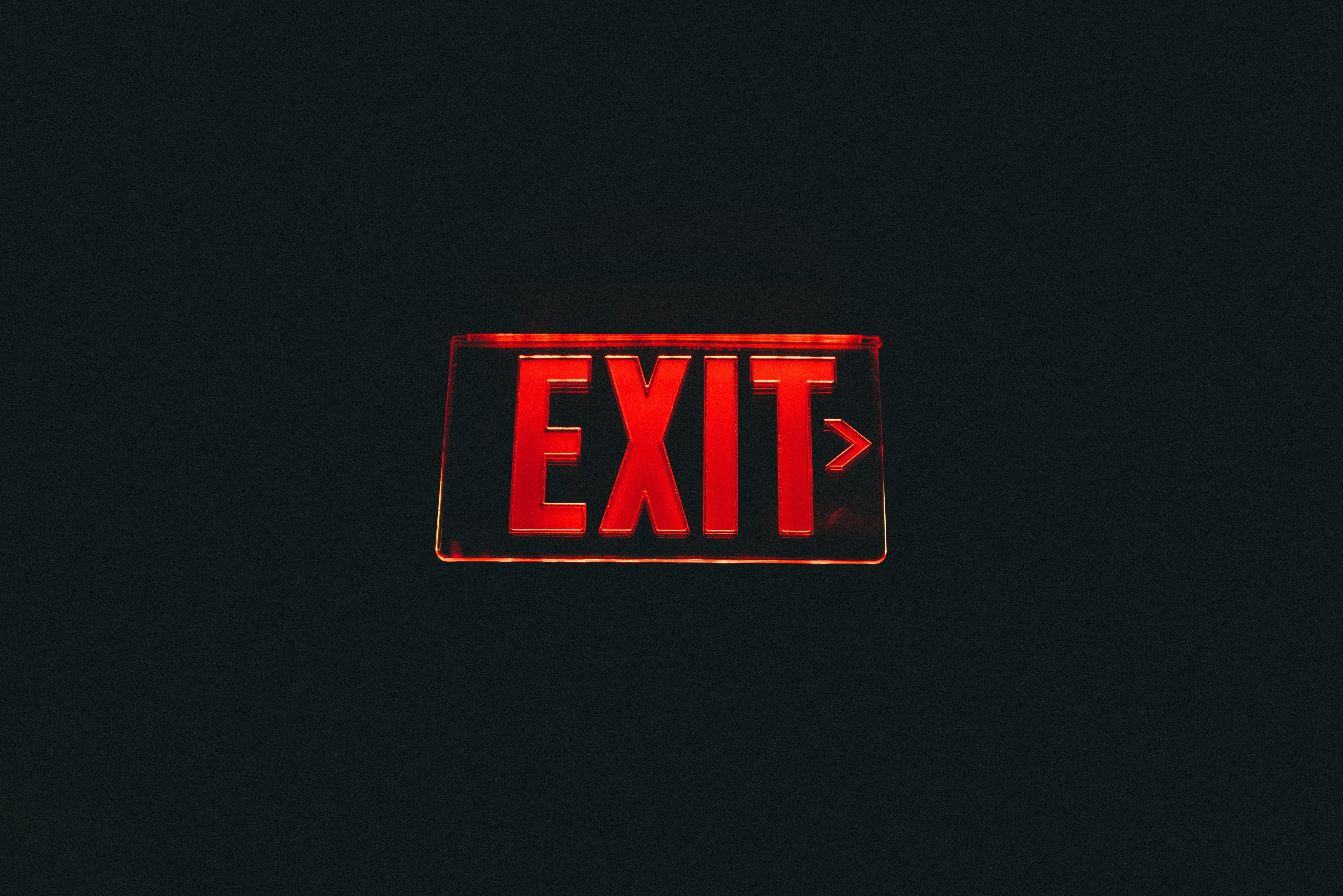 red, words, dark, glow, nameplate, plate, pointer, output, exit mobile wallpaper