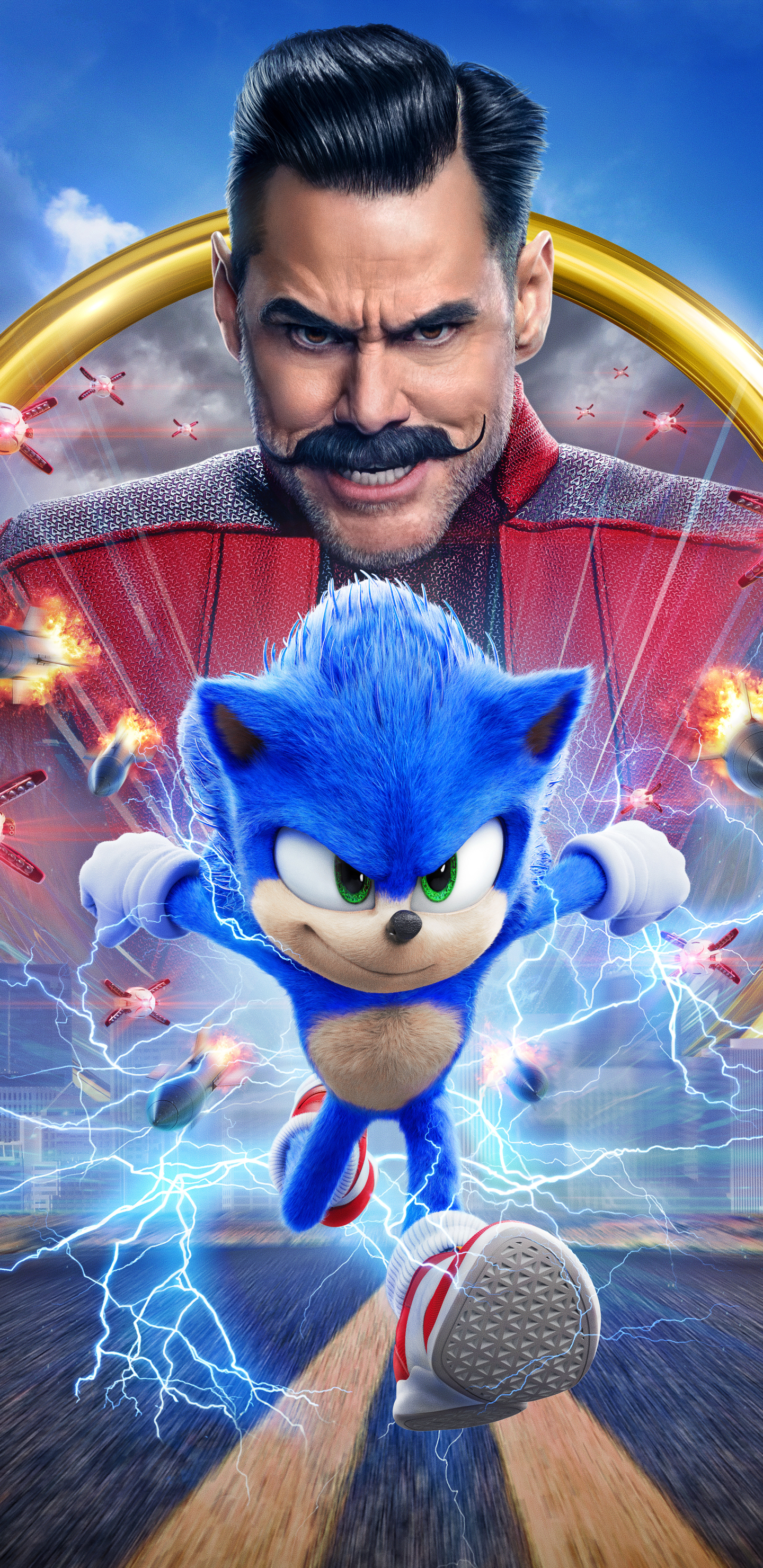 Sonic, filme, hedgehog, movie, sega, HD phone wallpaper