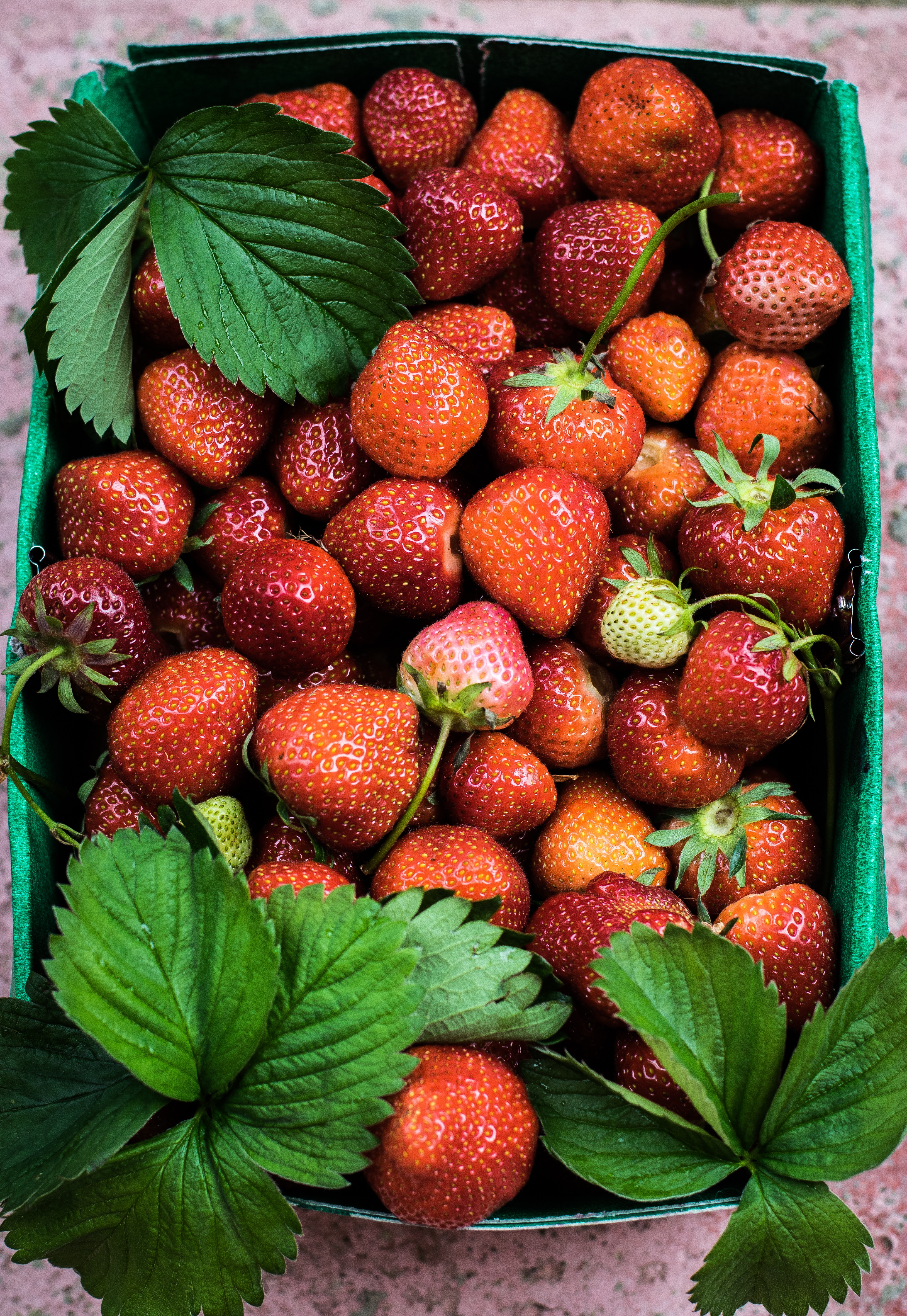 Download mobile wallpaper Ripe, Food, Berries, Summer, Strawberry for free.