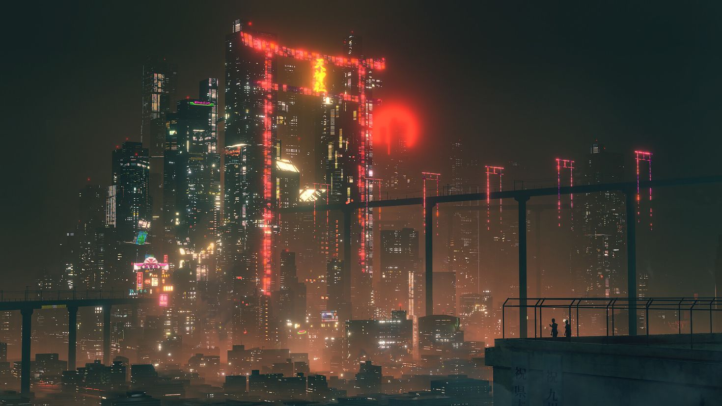 обои на рабочий стол cyberpunk city фото 54