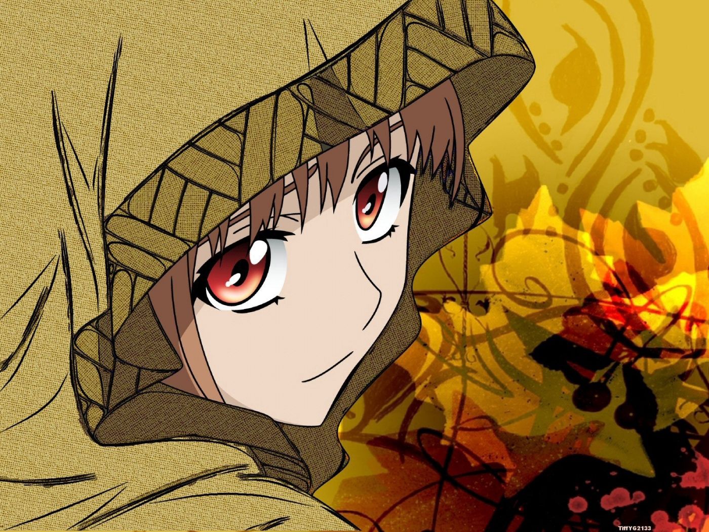 Download mobile wallpaper Hood, Face, Girl, Anime for free.