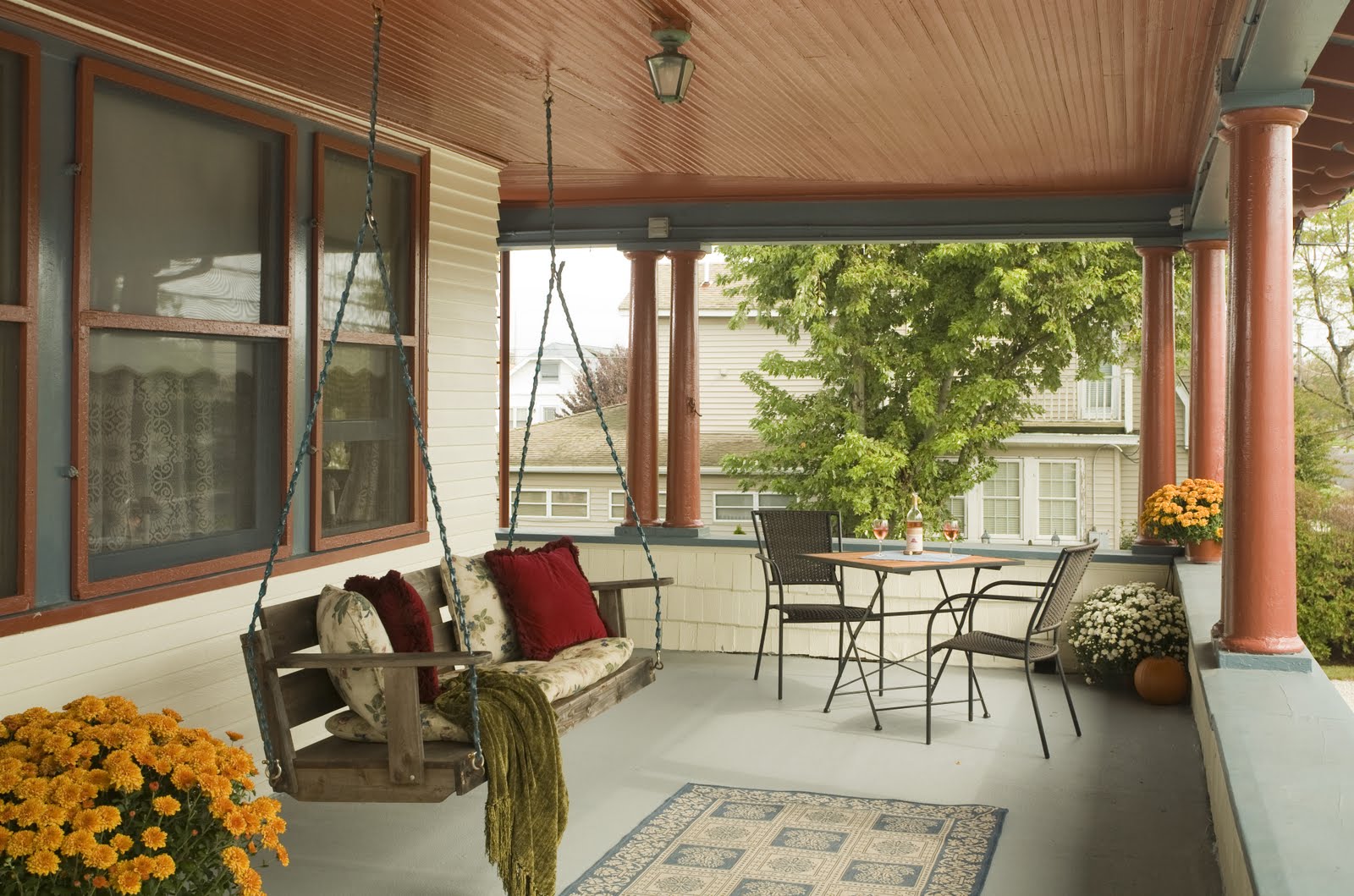 man made, porch, country, swing Panoramic Wallpaper