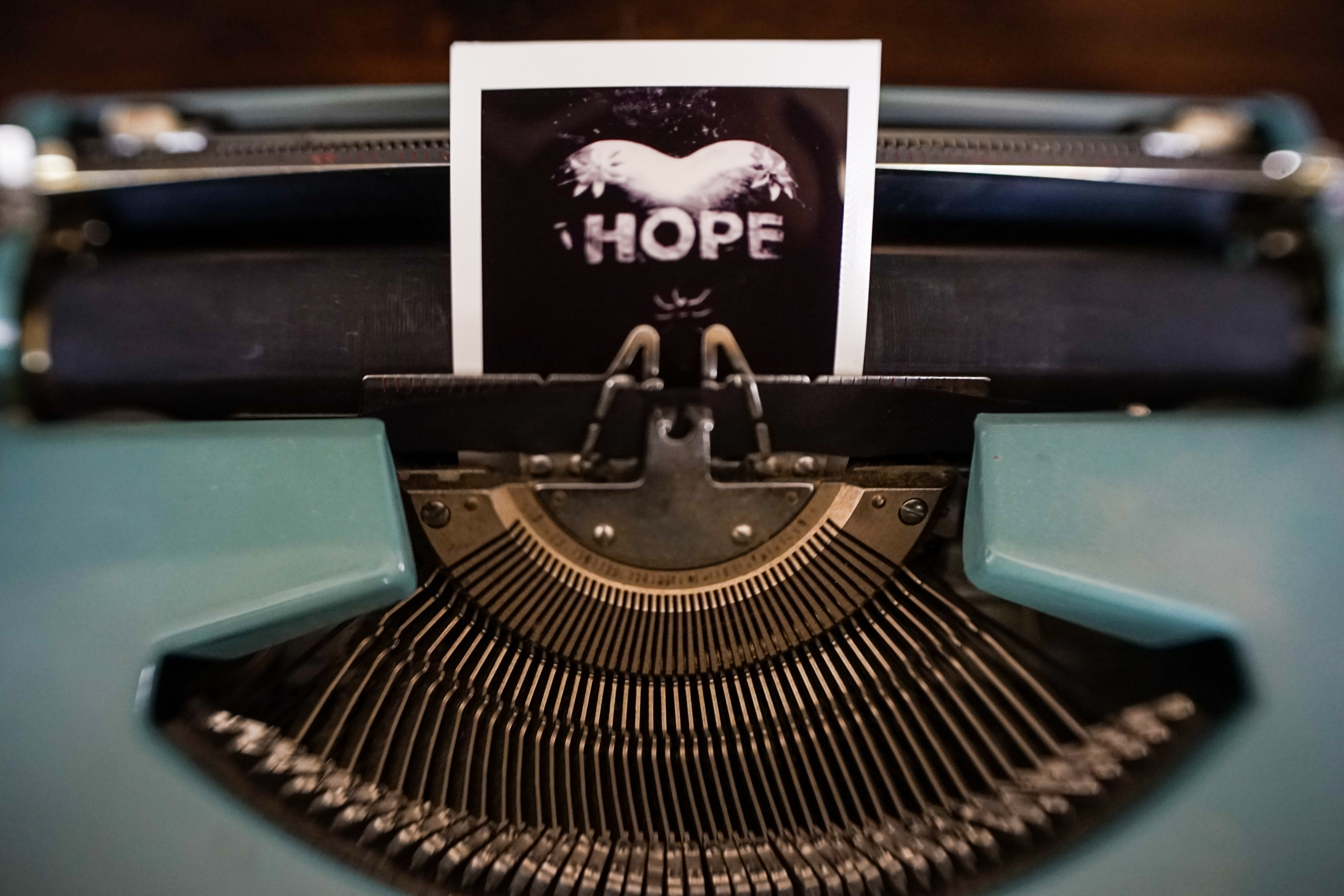 words, inscription, text, word, hope, typewriter 5K
