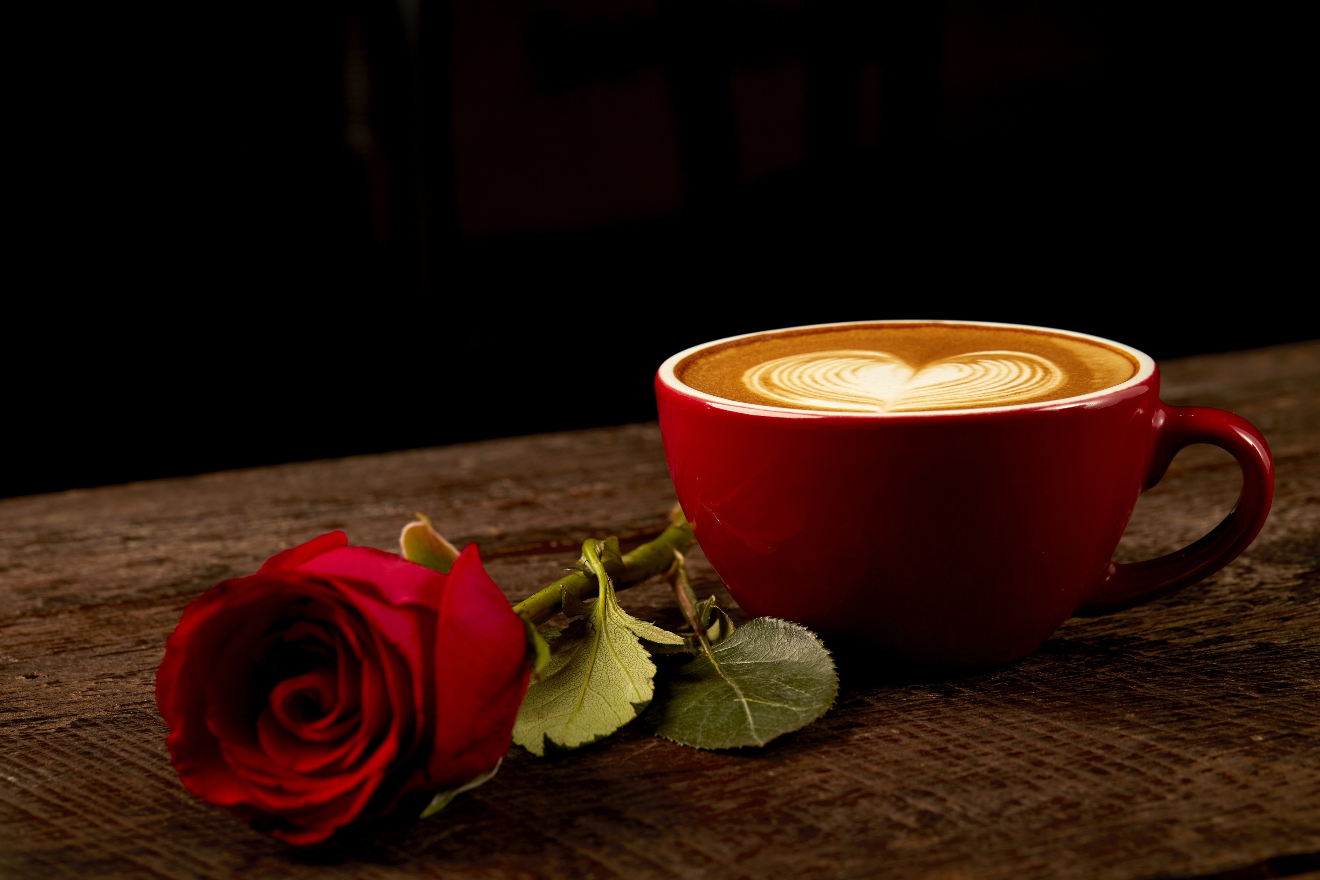 чашка капучино и розы фотография высокого разрешения