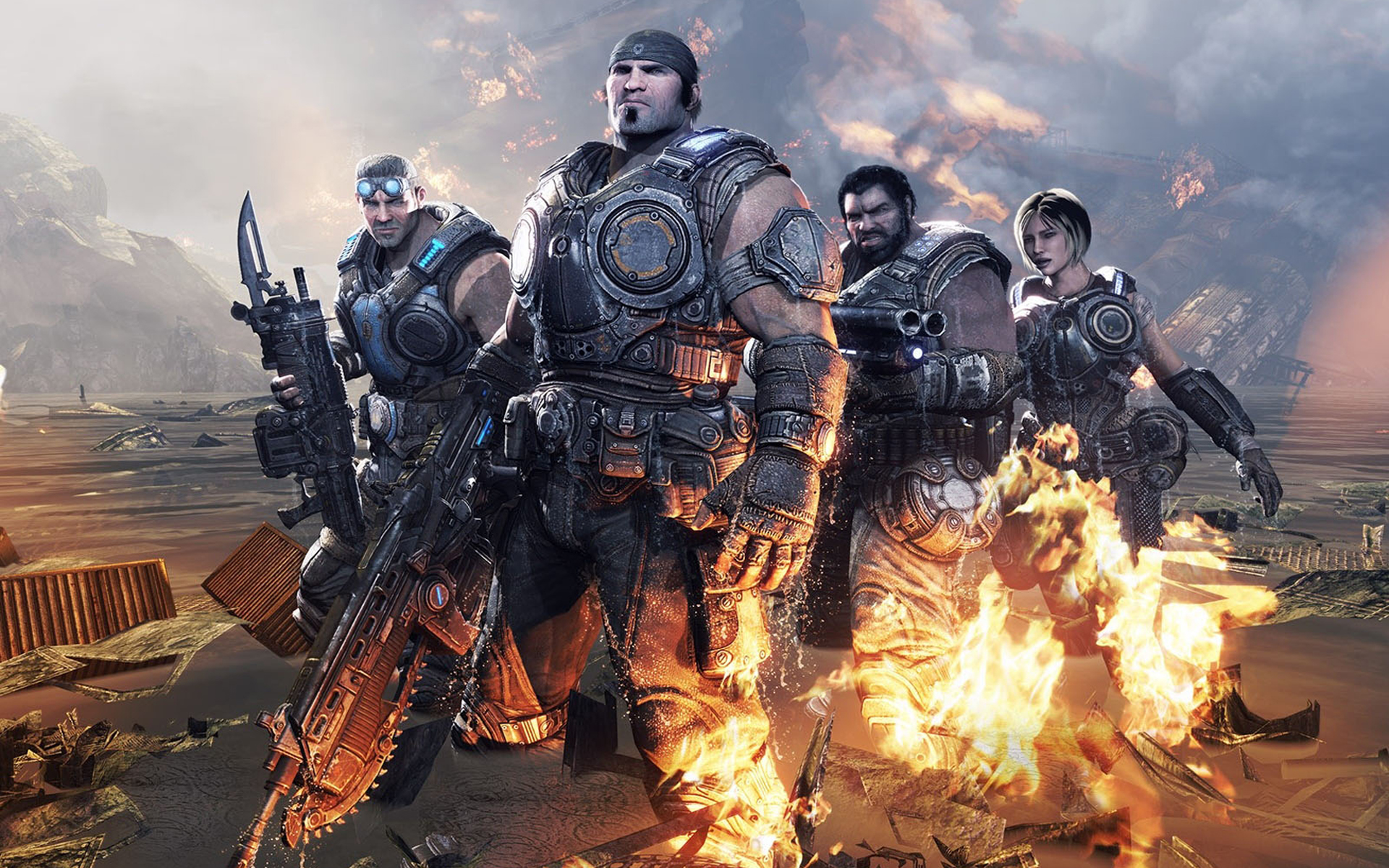 video game, gears of war 3, gears of war Full HD