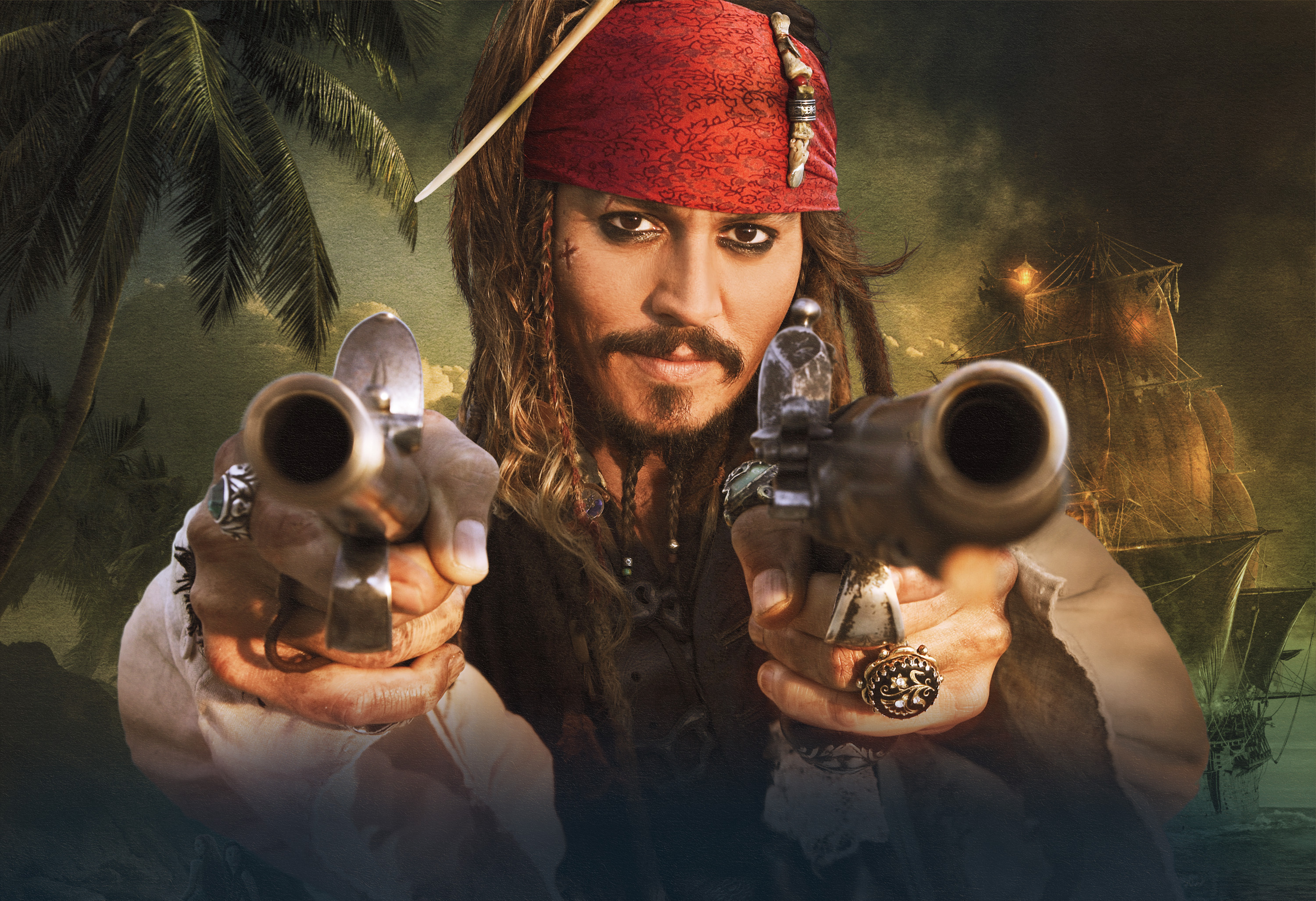 204715 免費下載壁紙 电影, 加勒比海盗4：惊涛怪浪, 杰克·斯派洛, 约翰尼·德普, 海盗, 加勒比海盗 屏保和圖片