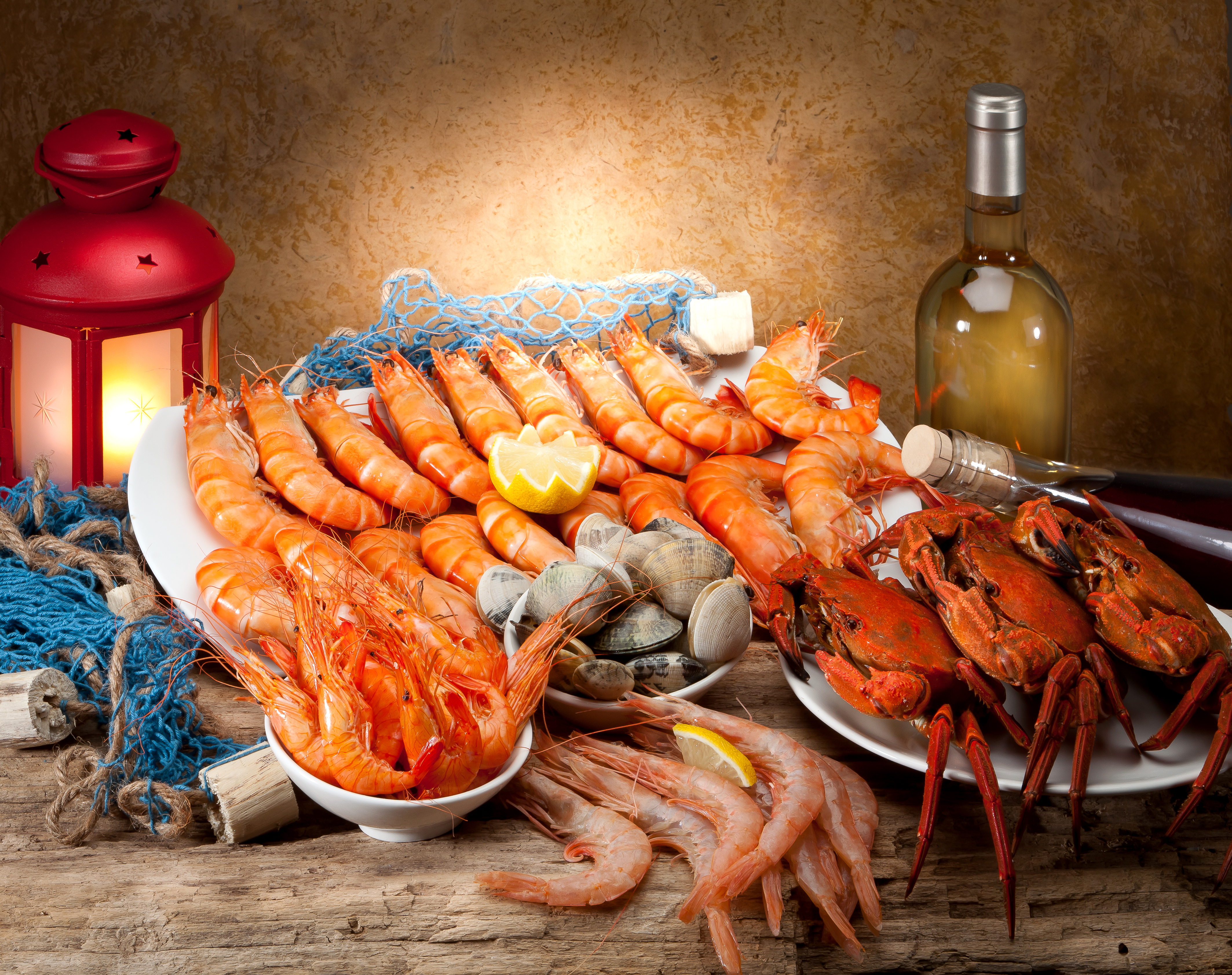 crab, food, seafood, lantern, lobster, shrimp Full HD