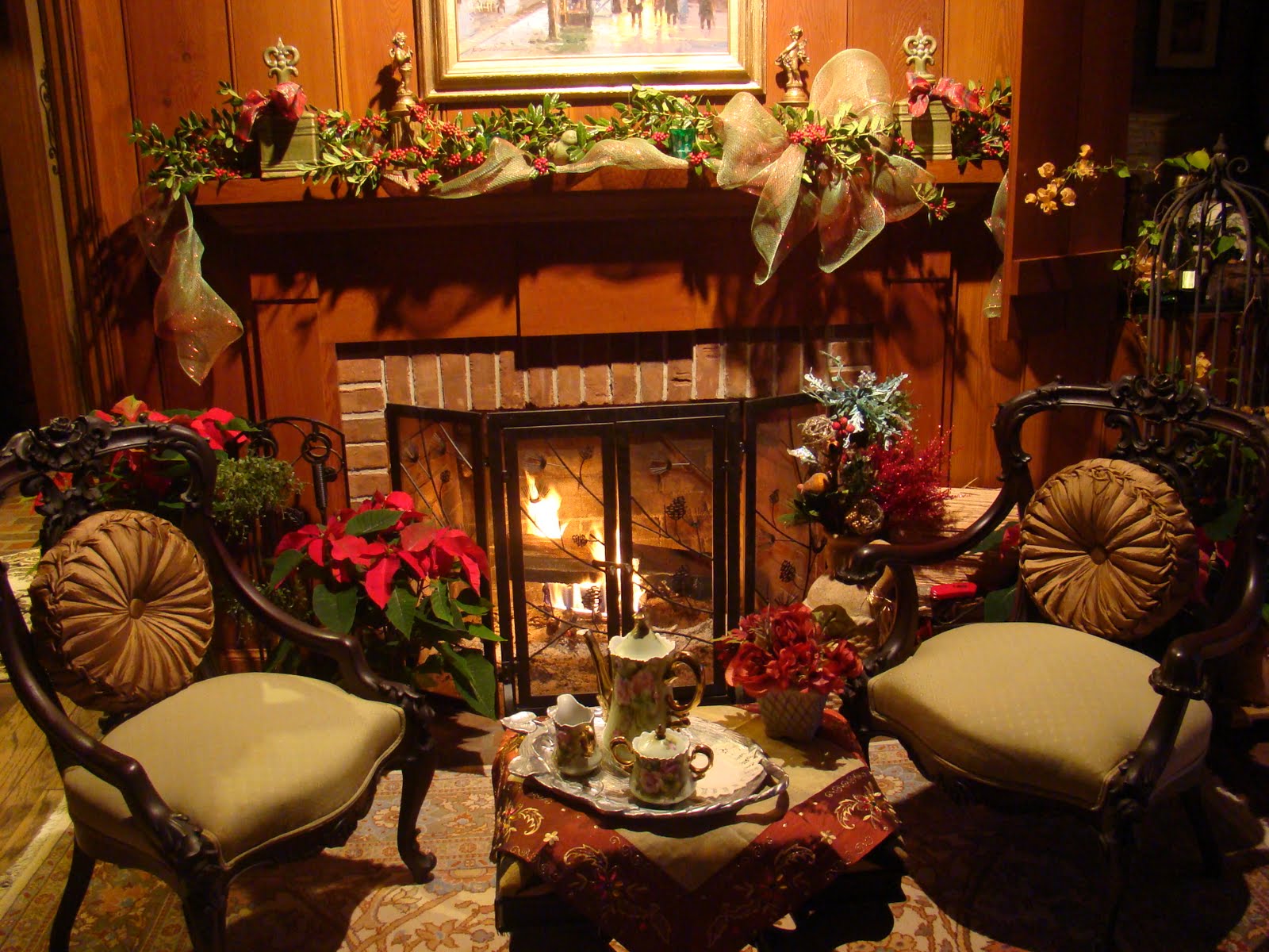 christmas, fireplace, holiday, christmas ornaments mobile wallpaper