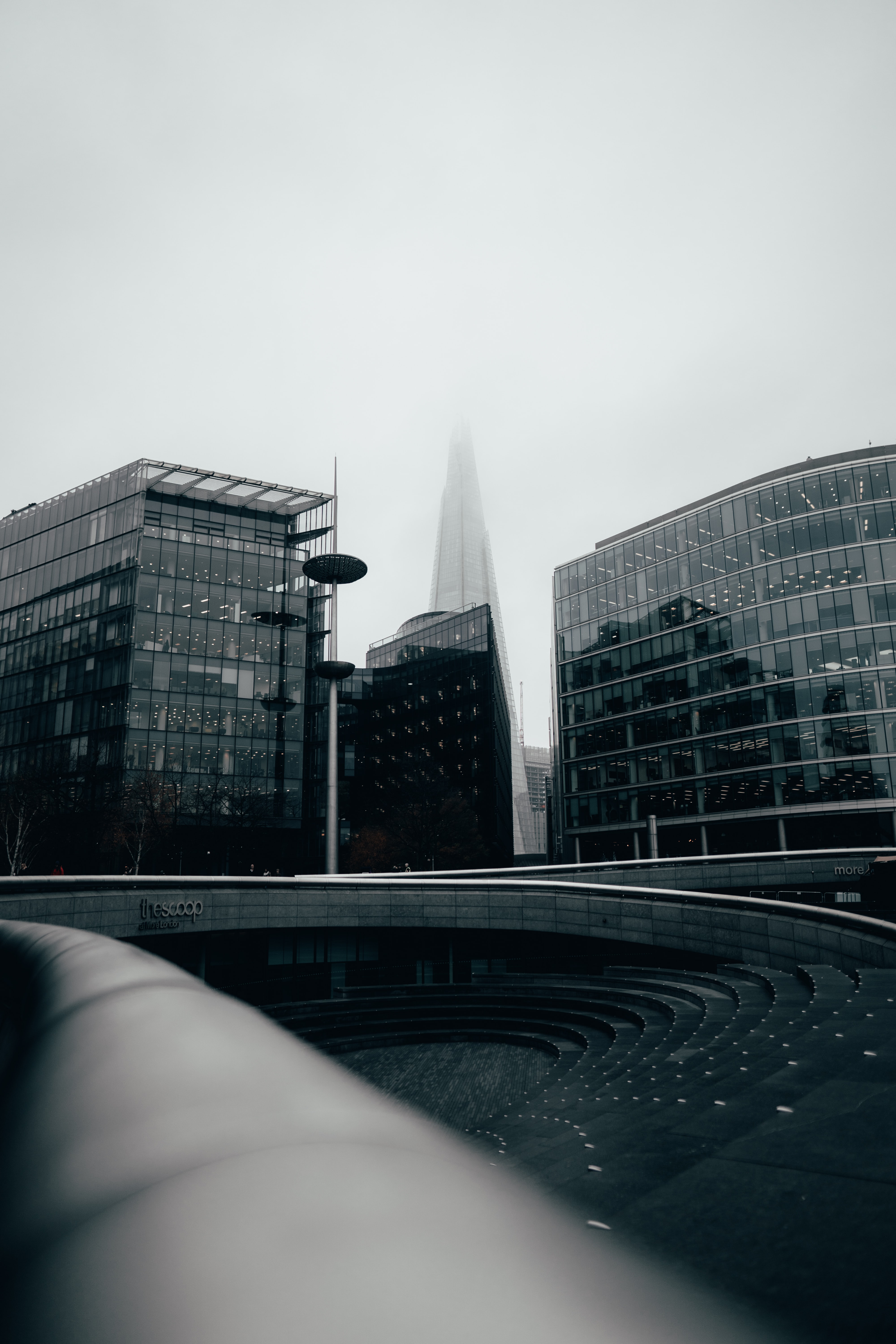fog, cities, architecture, building, modern, up to date