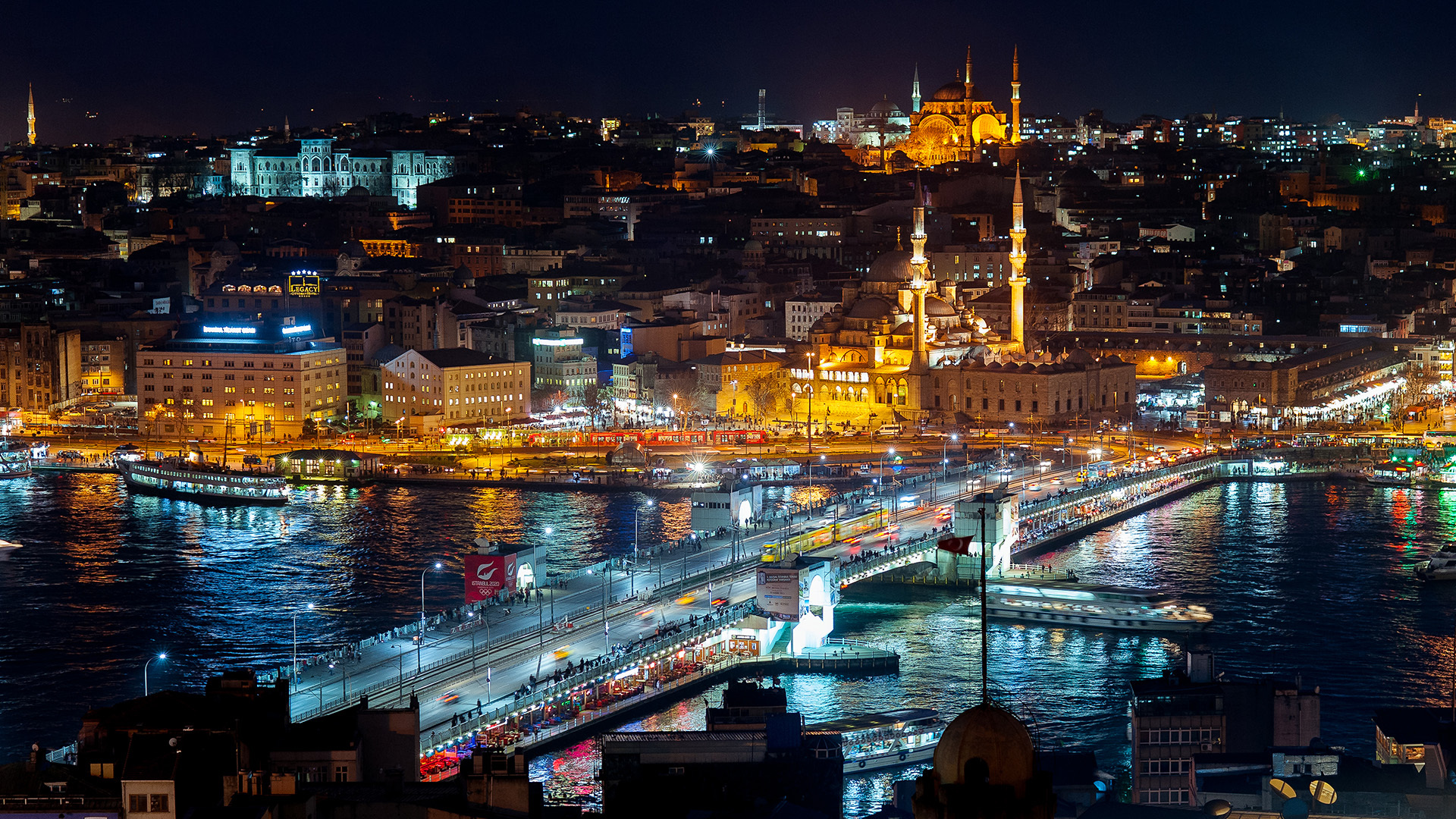 Вечерний Босфор Турция Стамбул