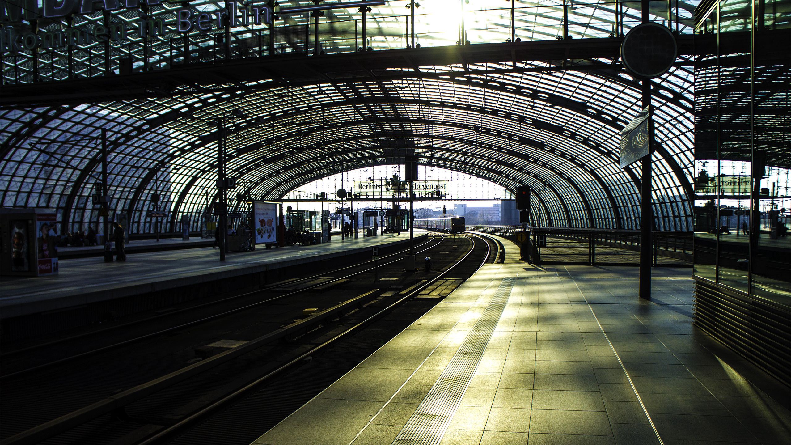 railway, berlin, cities, city, station, railway station 1080p