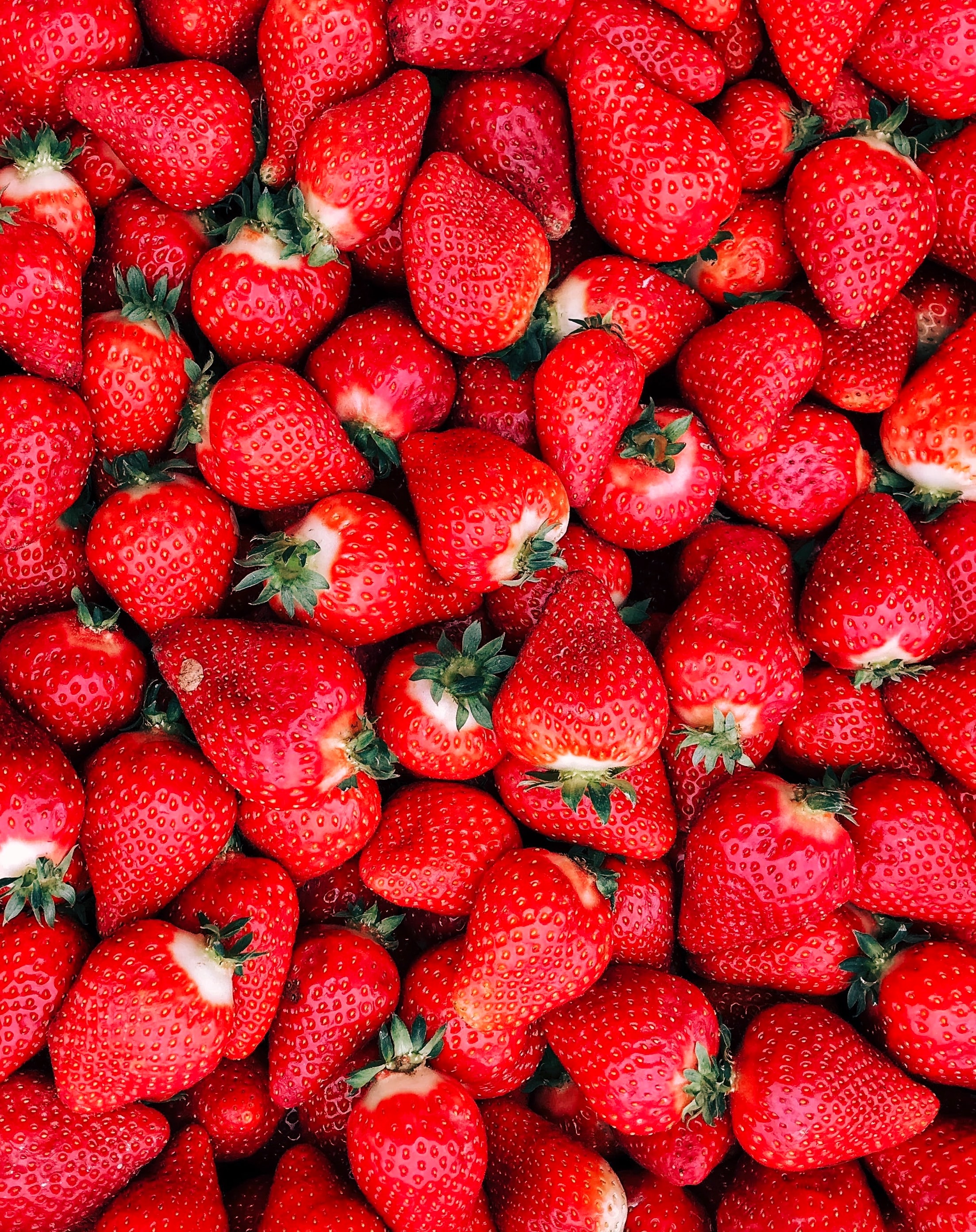 fruits, food, strawberry, berries 32K