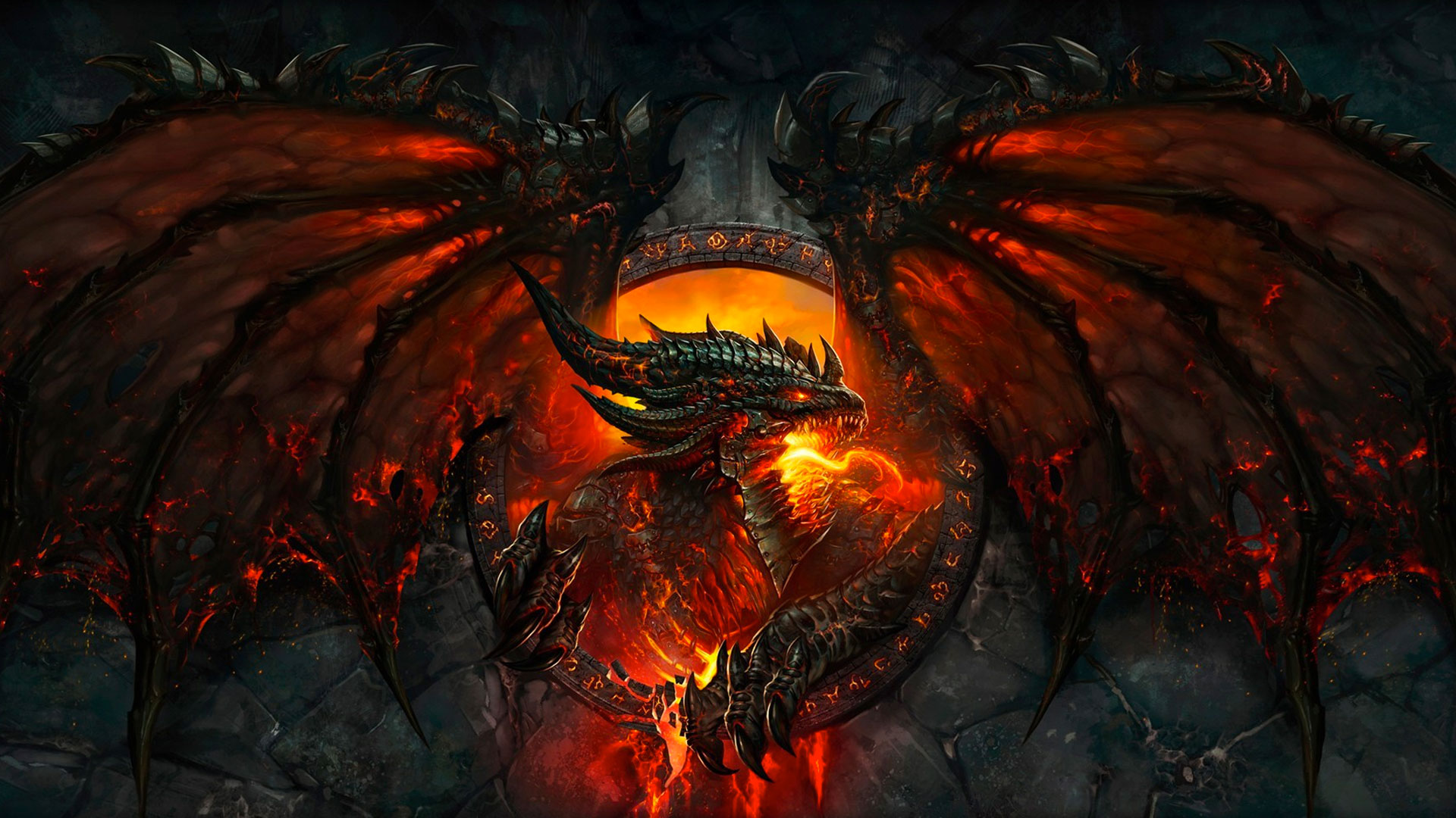 deathwing (world of warcraft), video game, world of warcraft: cataclysm, dragon, warcraft iphone wallpaper
