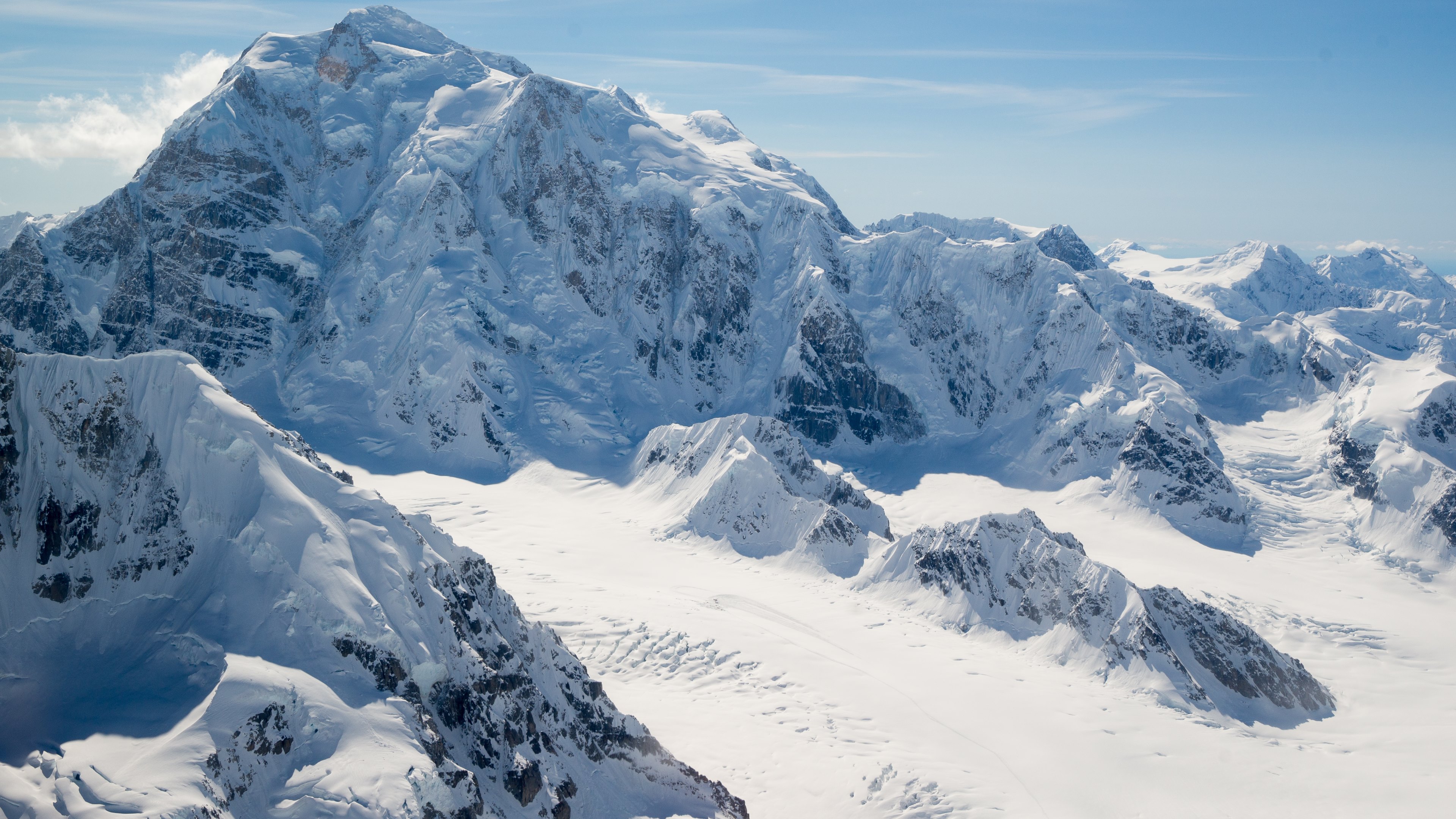 mountains, earth, mountain, alaska, peak, snow, winter Aesthetic wallpaper
