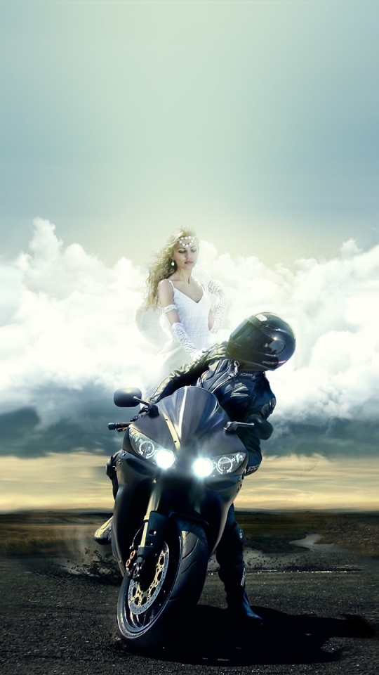 Download wallpaper 1366x768 bike, motorcycle, side view, yard tablet,  laptop hd background