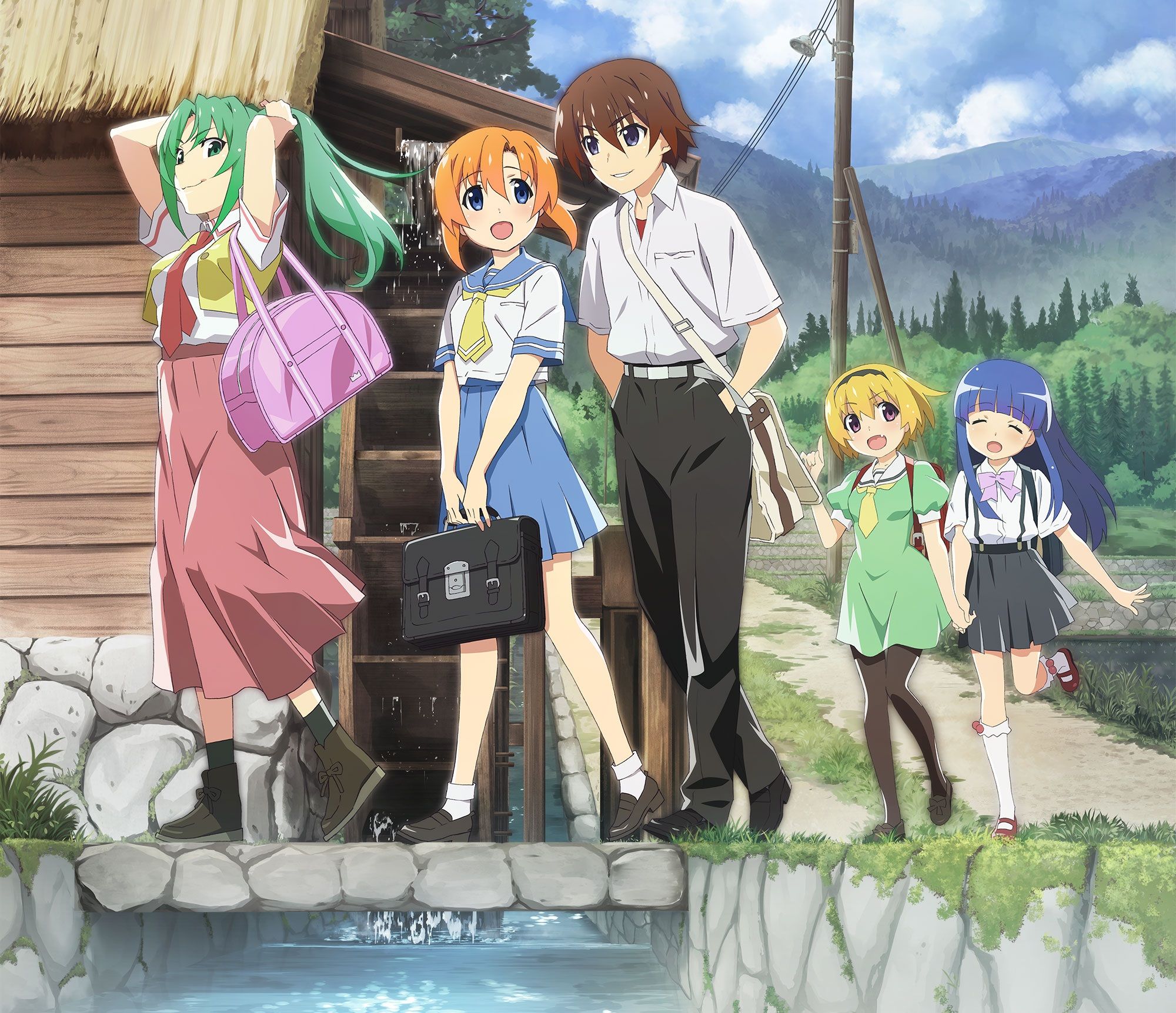 Пока поешь. Higurashi no Naku Koro ni (2020) аниме. Когда плачут цикады аниме 2020. Хигураши 2020. Higurashi no Naku 2020 аниме.