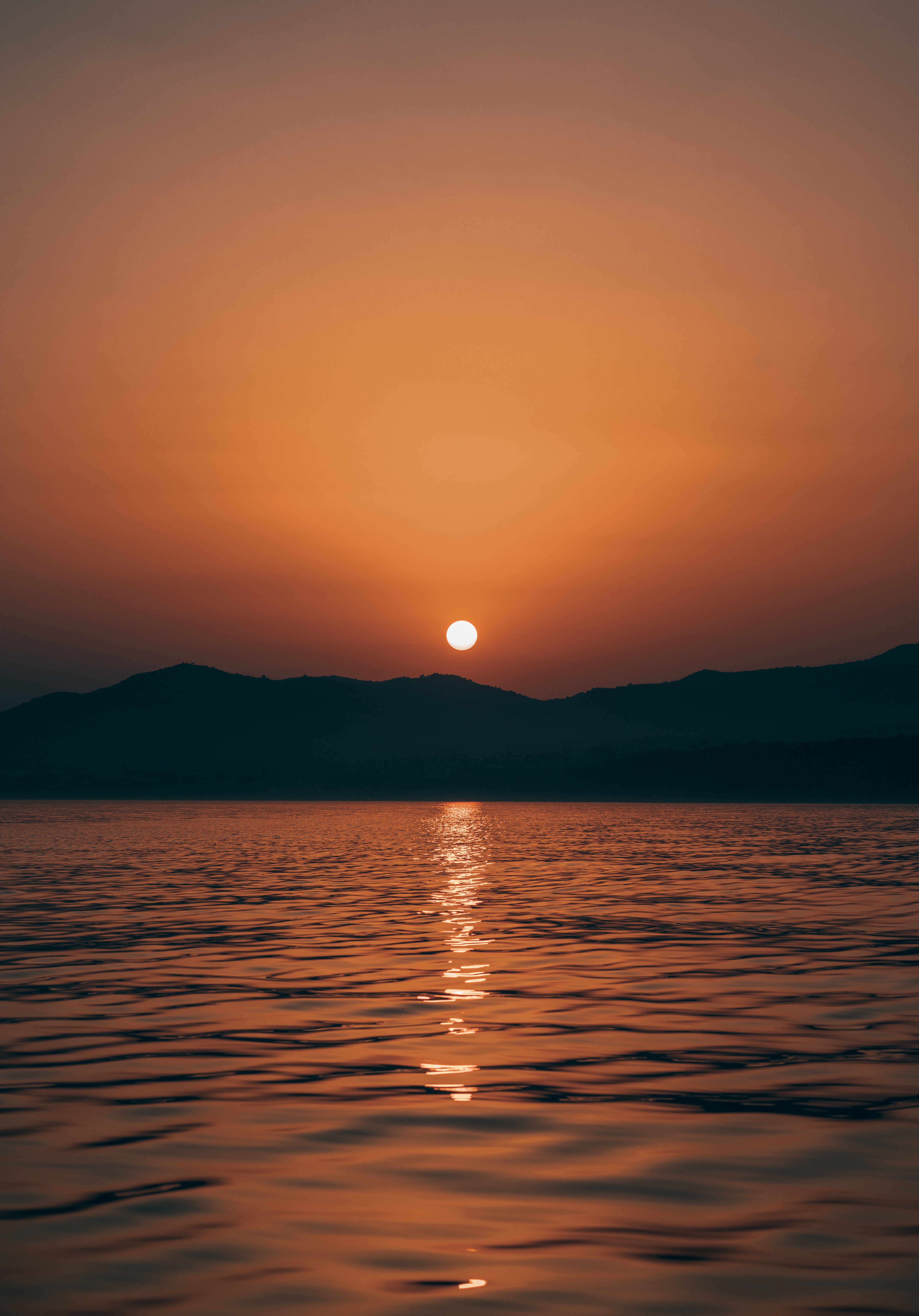 spain, nature, sunset, sea, horizon, nerja, nerha Free Stock Photo