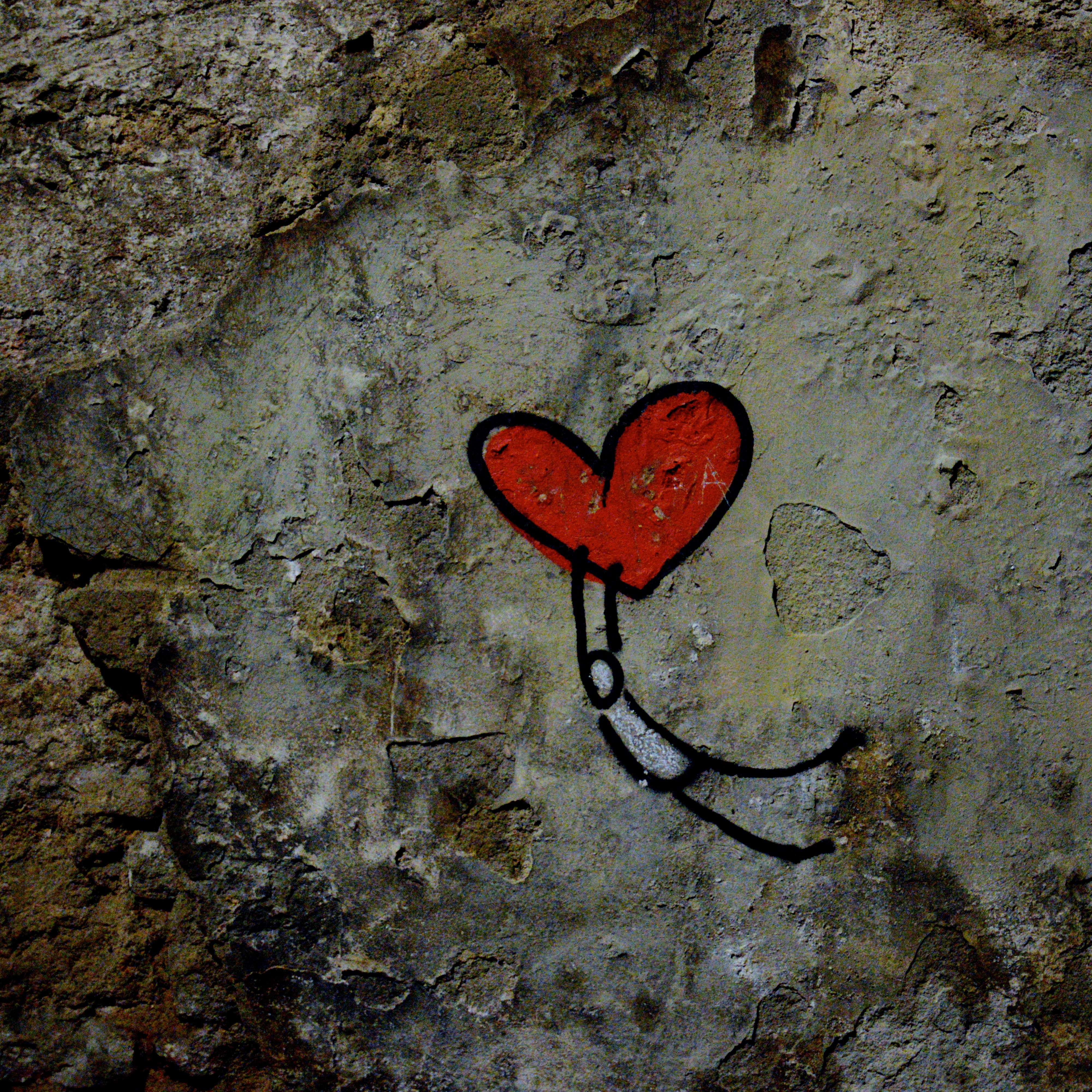 street art, heart, love, wall, graffiti 4K Ultra