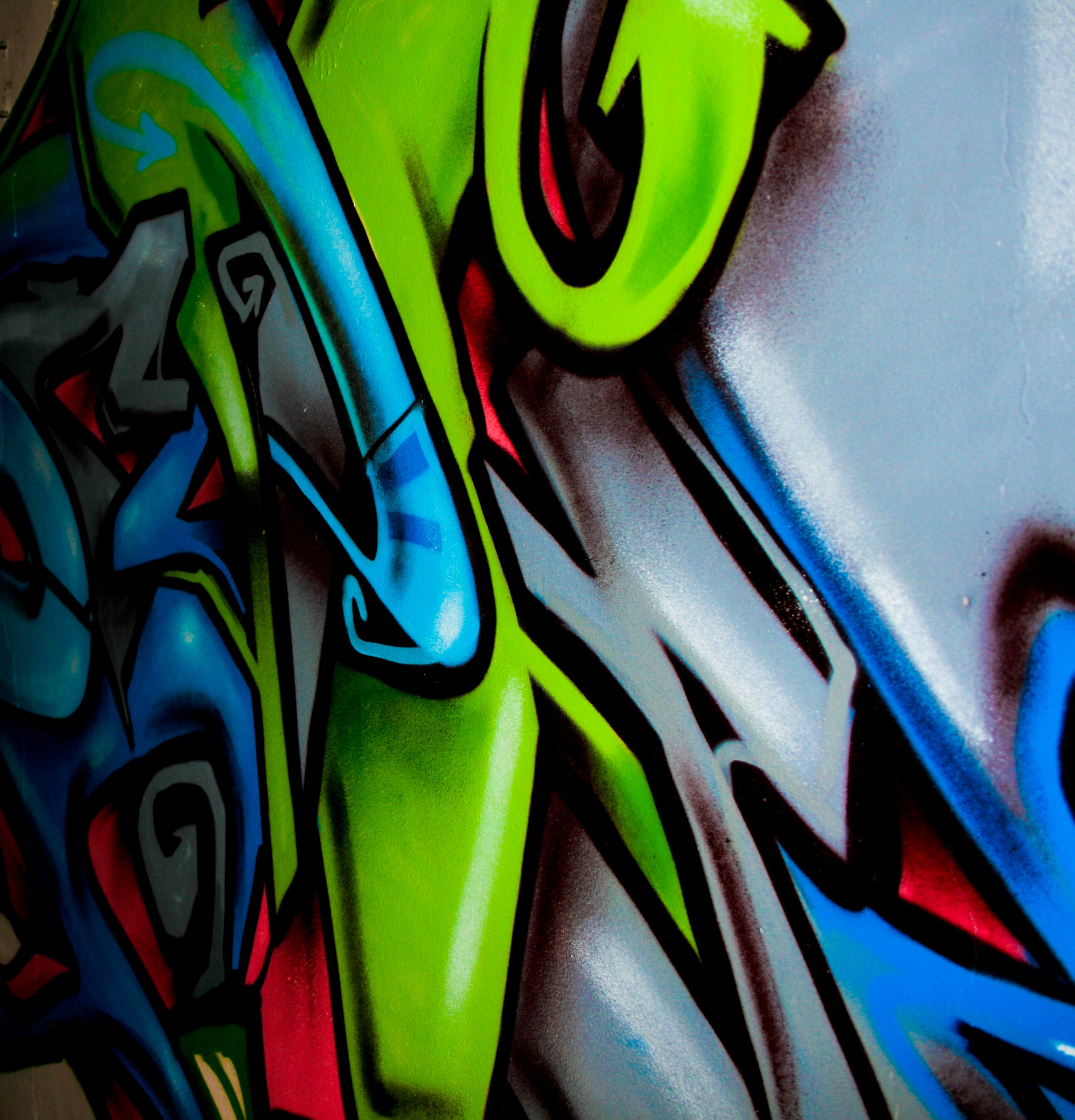 graffiti, wall, art, paint