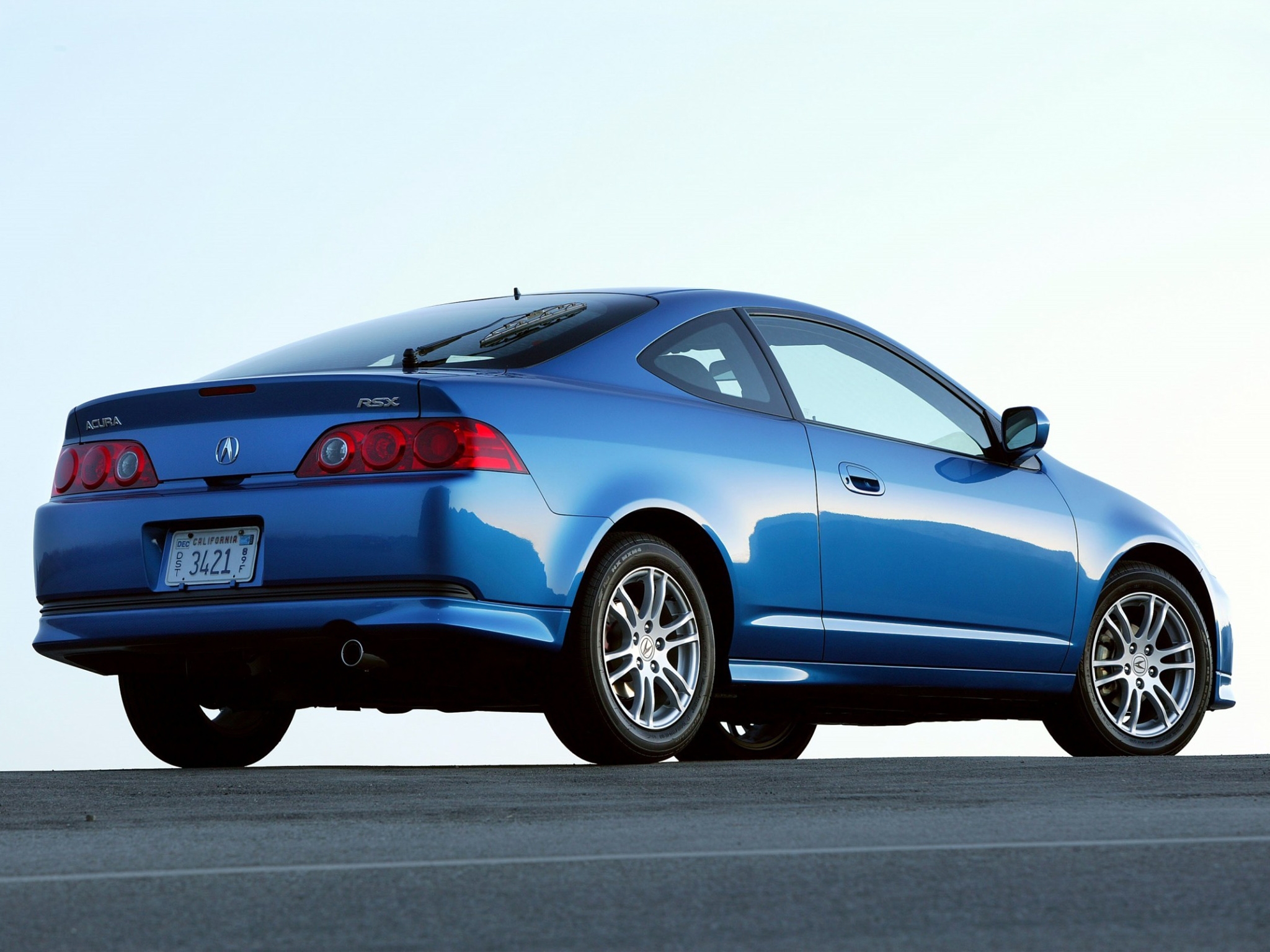 auto, acura, cars, blue, asphalt, side view, style, rsx, 2005, akura 2160p