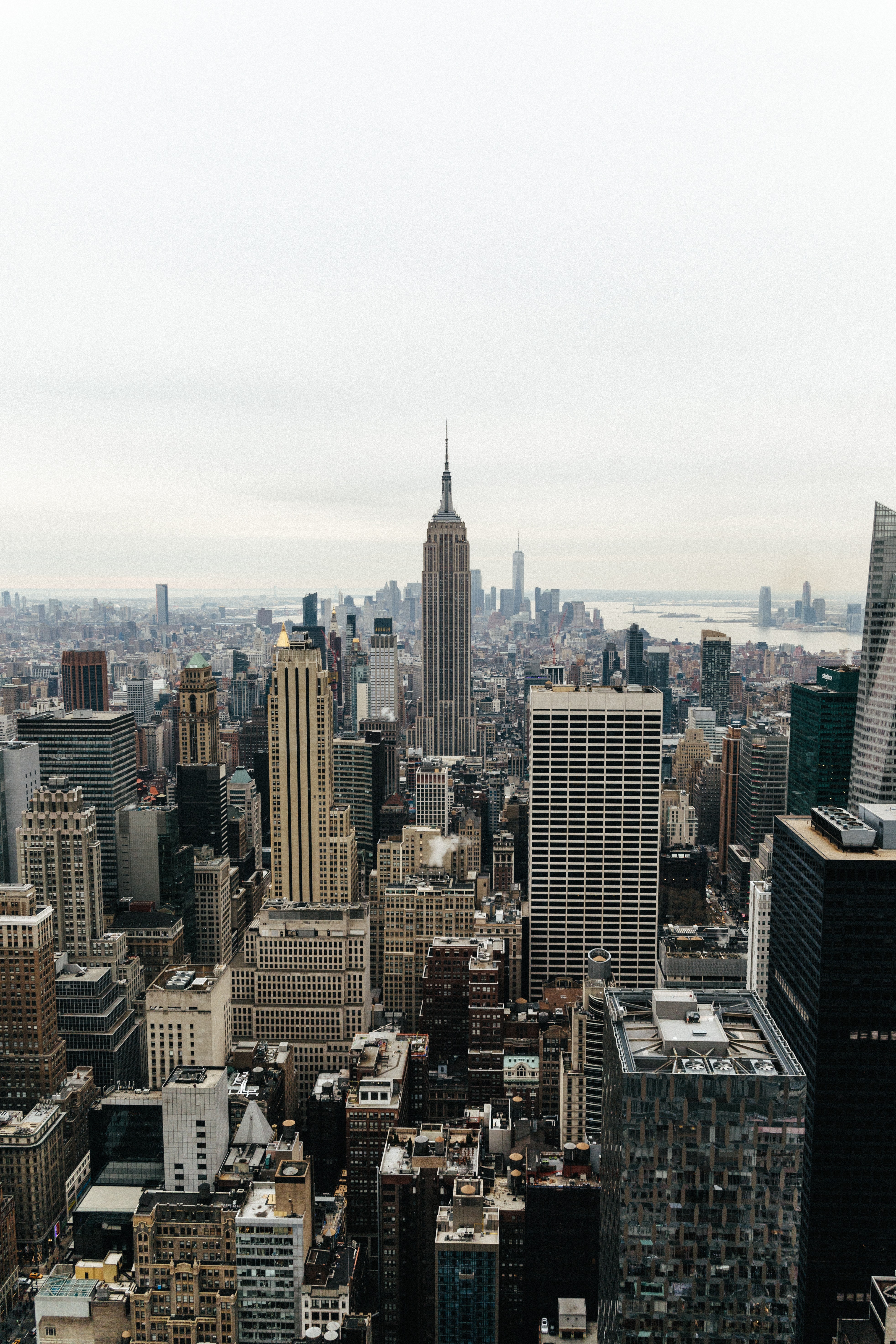 Скачать картинку Нью Йорк, Здания, Город, Вид Сверху, Города в телефон бесплатно.