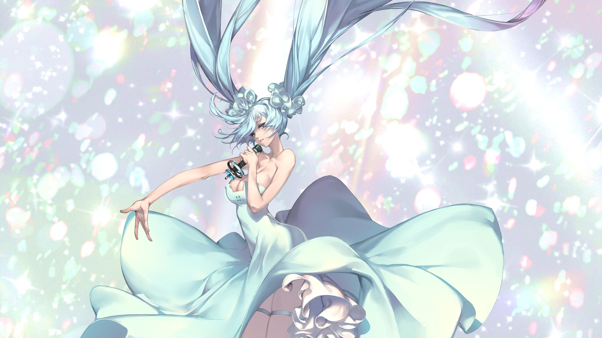 Download mobile wallpaper Anime, Vocaloid, Dress, Hatsune Miku for free.