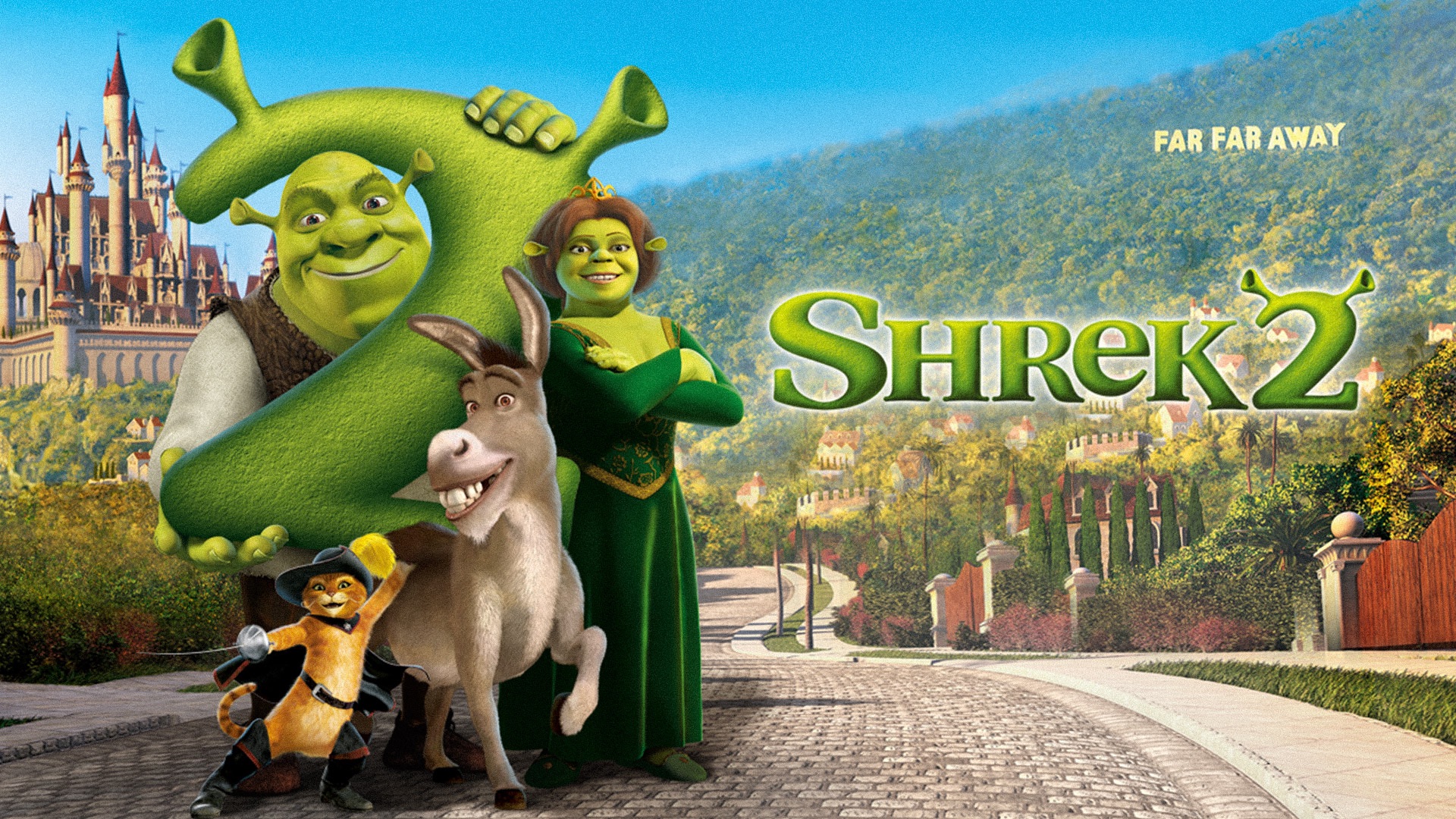 movie, shrek 2, donkey (shrek), princess fiona, puss in boots, shrek (character), shrek