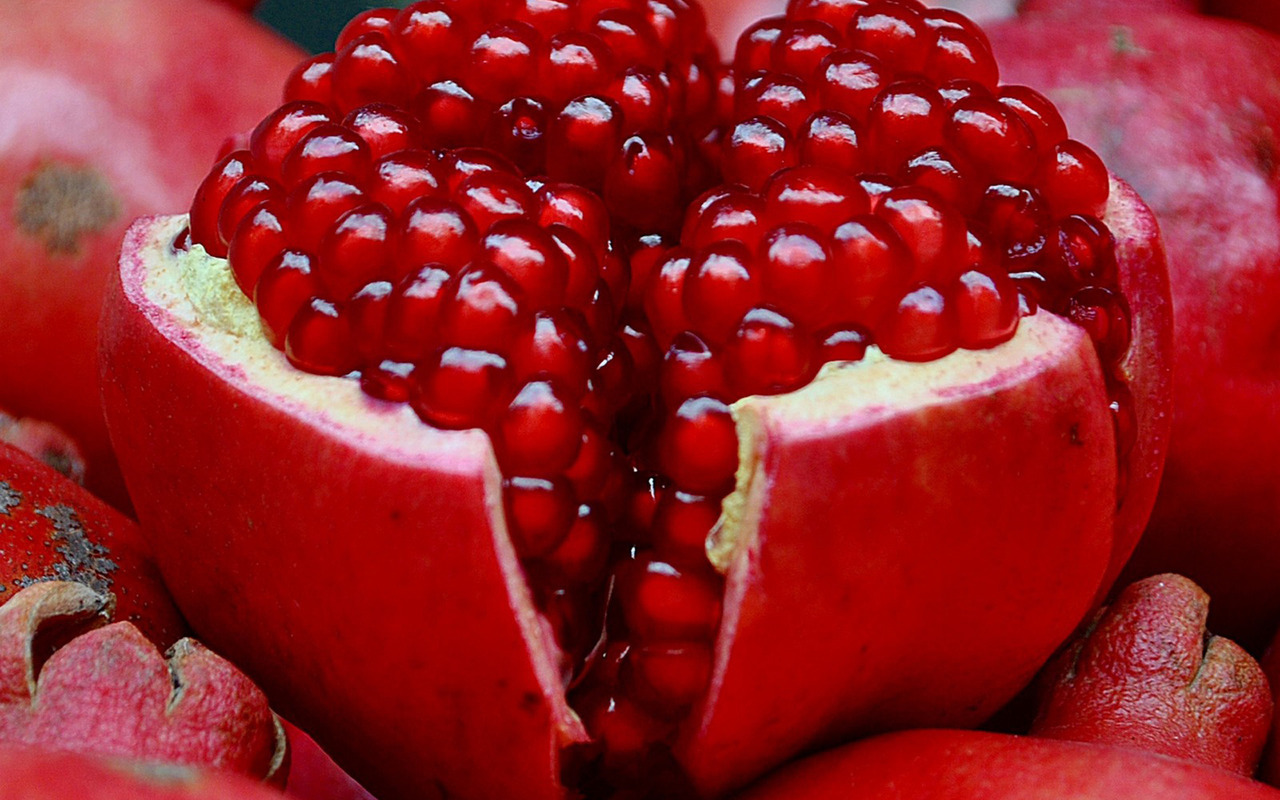 Download mobile wallpaper Food, Pomegranates, Fruits for free.