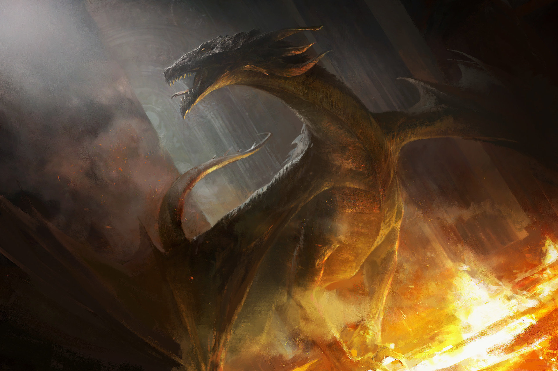 Огненный дракон фэнтези