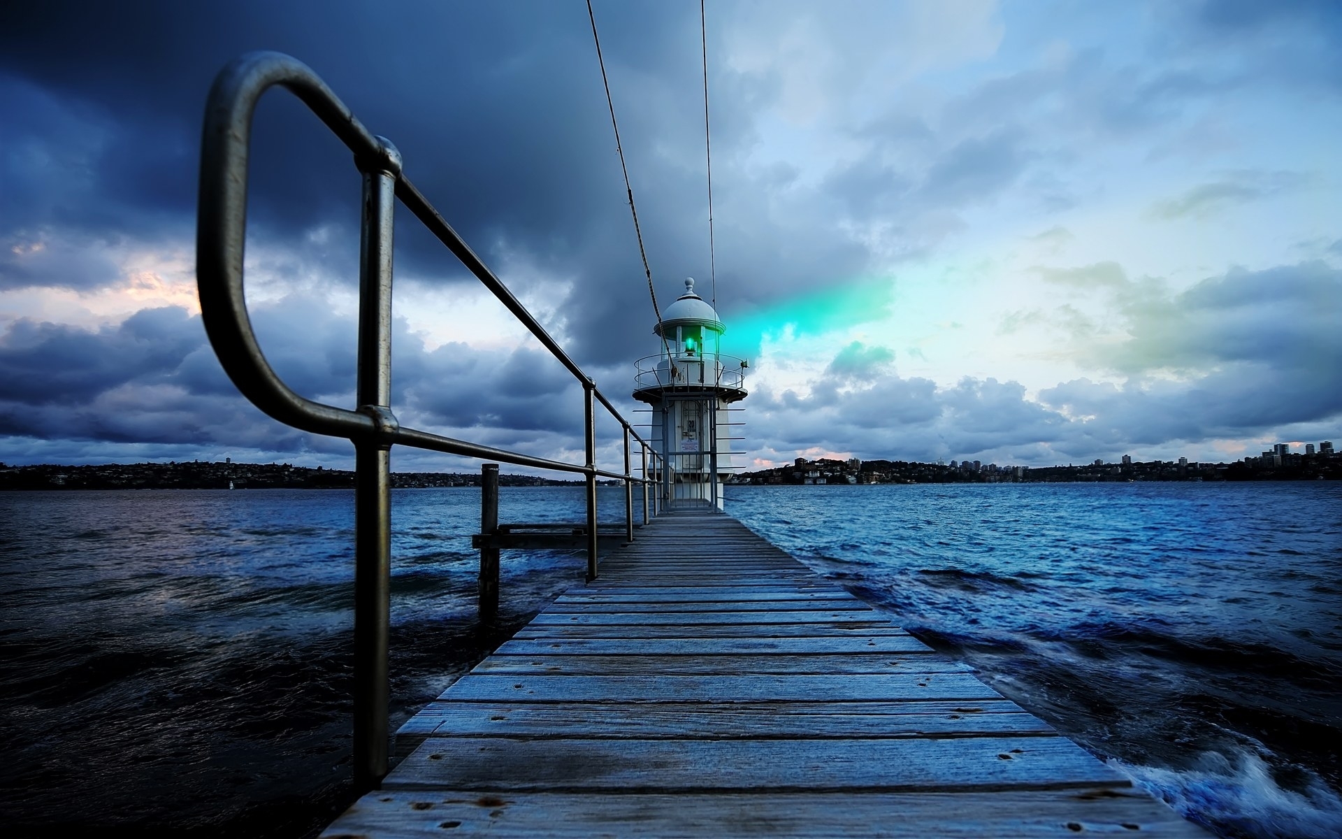 lighthouses, landscape, nature, sea, blue QHD
