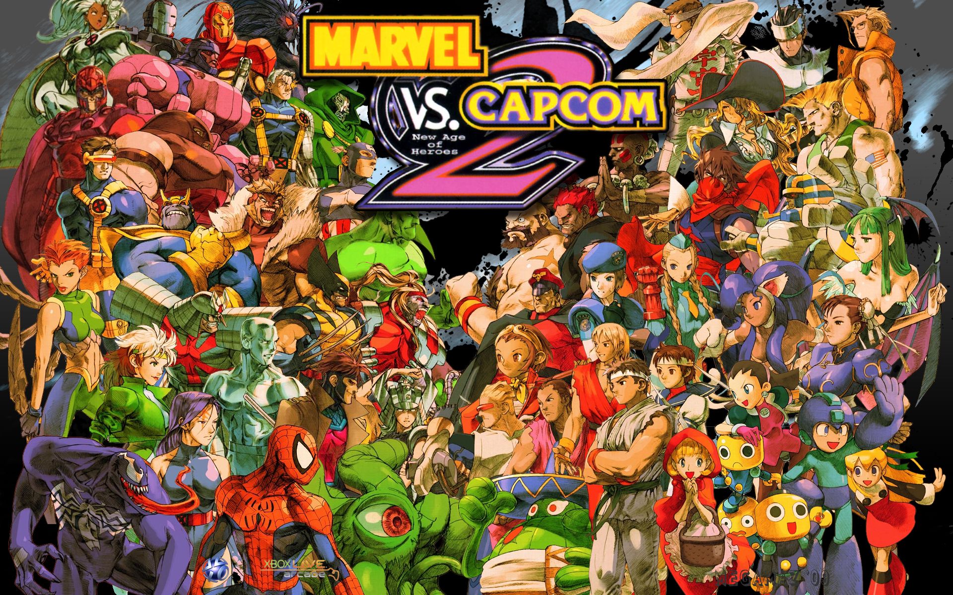 marvel vs capcom 2, wolverine, video game, captain america, cyclops (marvel comics), doctor doom, gambit (marvel comics), iron man, spider man, venom HD wallpaper