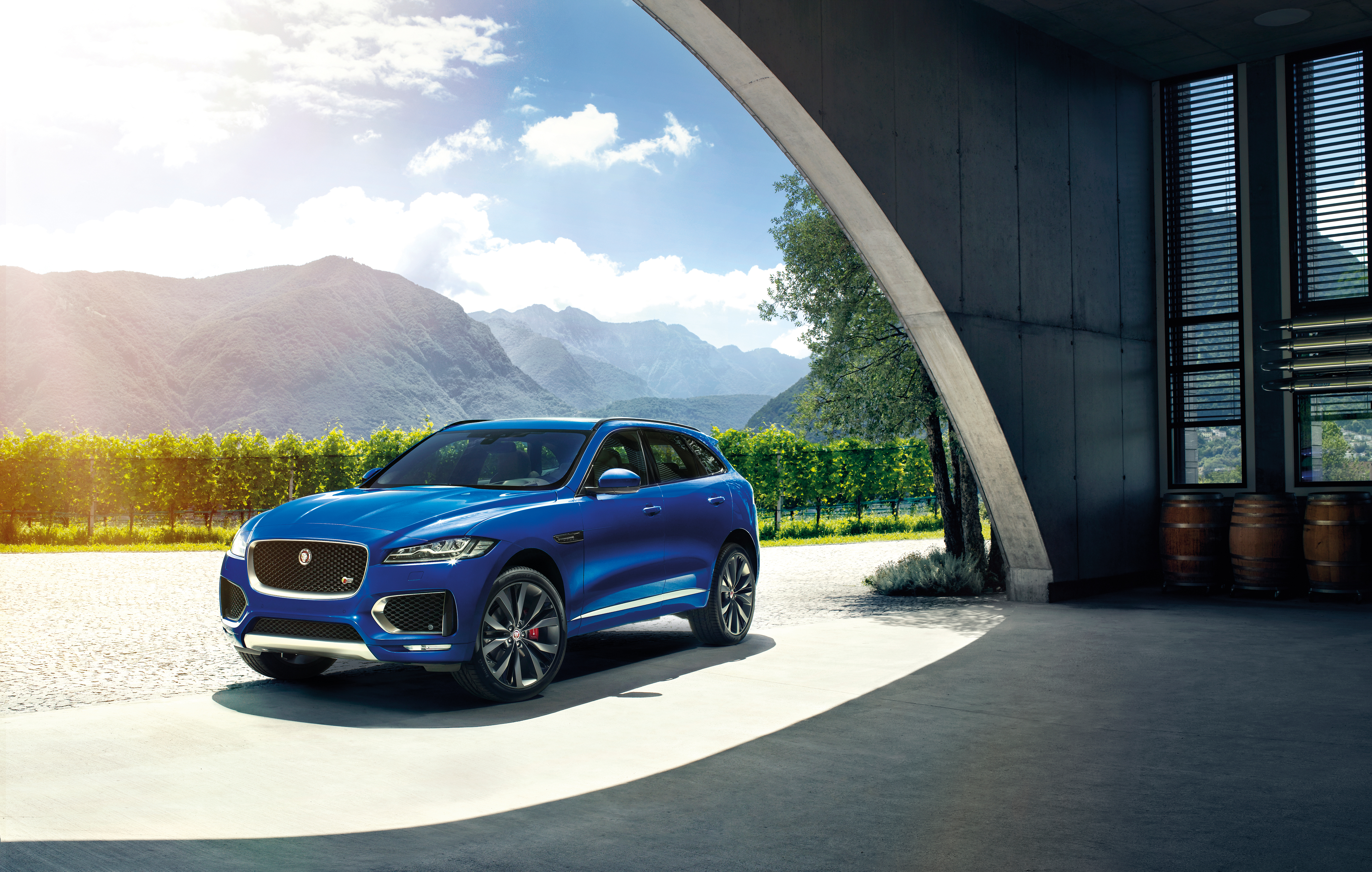crossover, auto, jaguar, cars, blue, jaguar f pace, powerful, dynamic Free Stock Photo