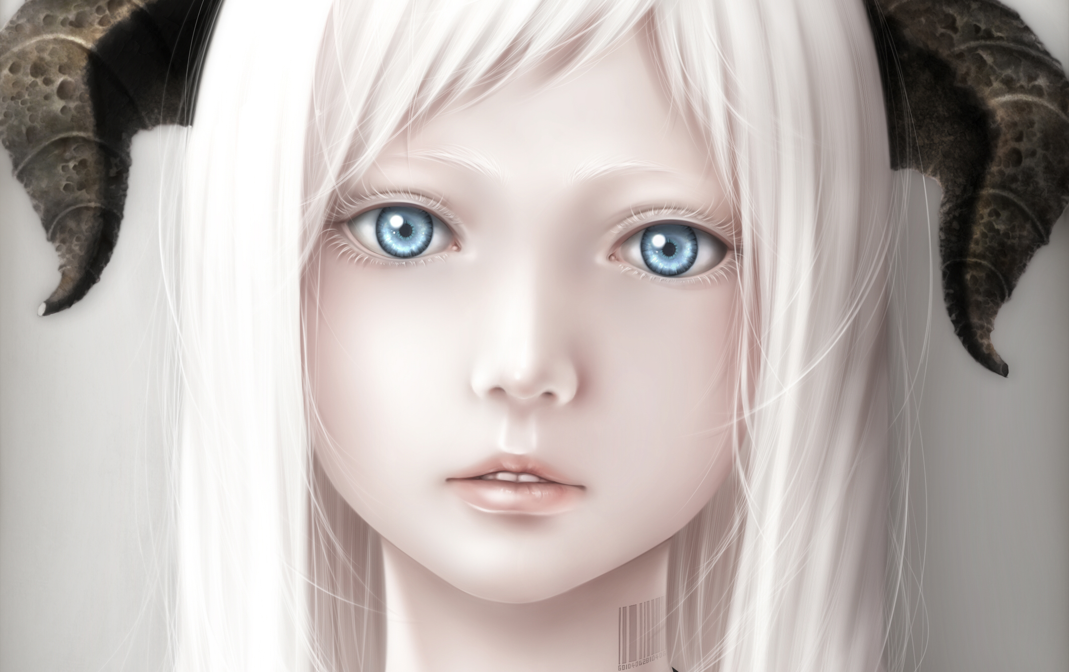 Девушка с белыми глазами