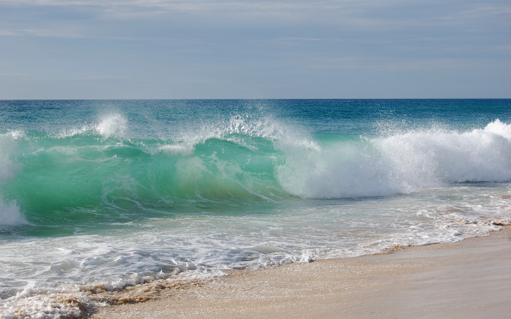beach, landscape, sea, waves Smartphone Background