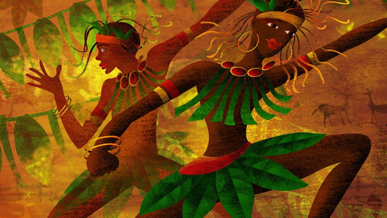 Негритянка в джунглях. Картины в африканском стиле. Африканский стиль в живописи. Африканские мотивы в живописи. Африканский танец живопись.