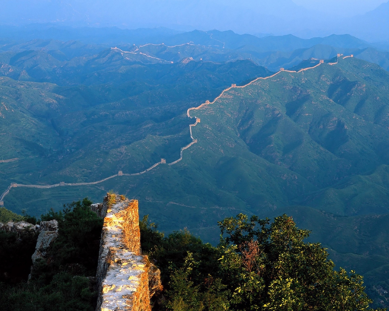 Download mobile wallpaper Mountains, Landscape, Great Wall Of China, Asia for free.