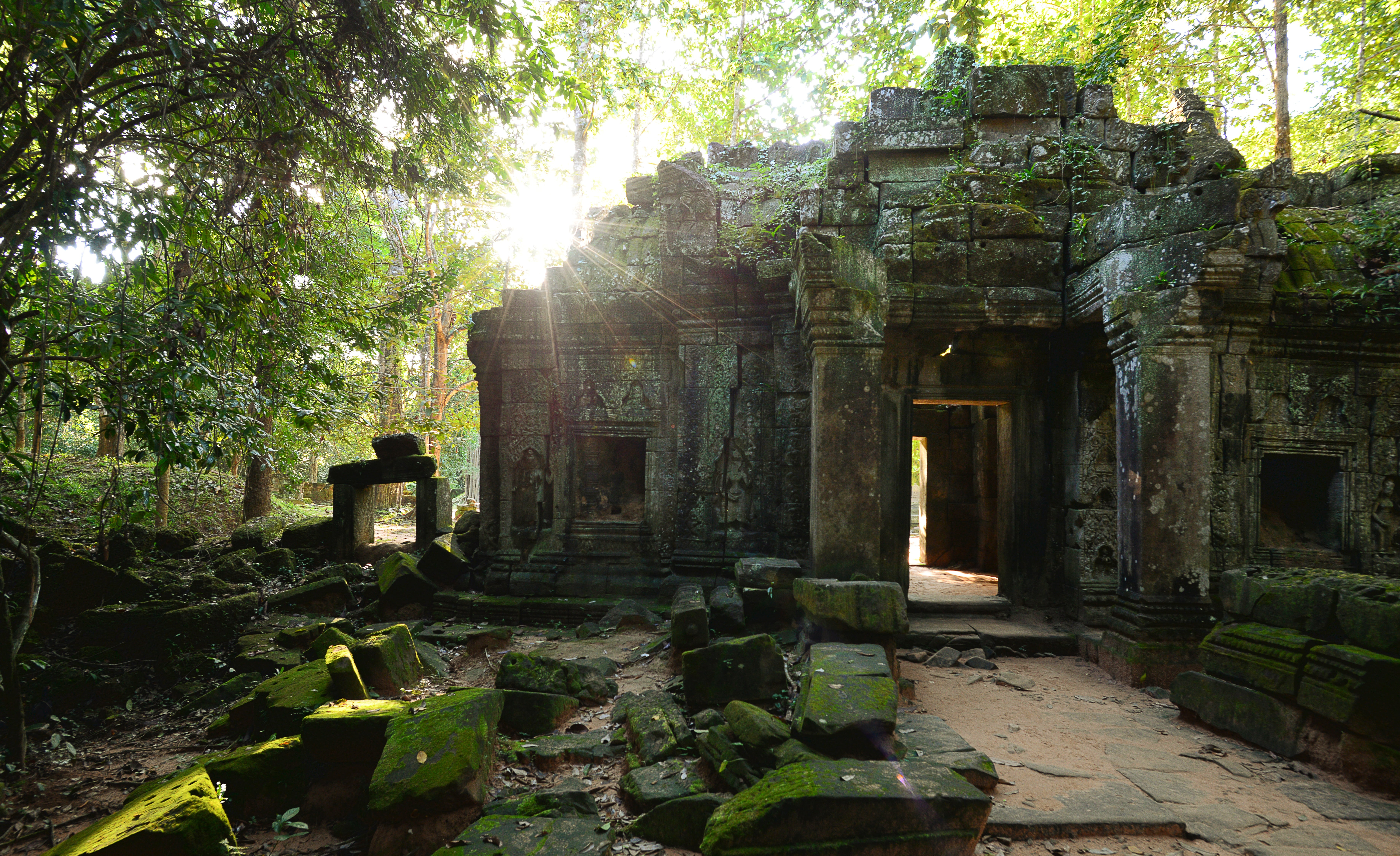 494543 скачать картинку храмы, камбоджа, ангкор ват, руины, религиозные, архитектура, мох, камень - обои и заставки бесплатно